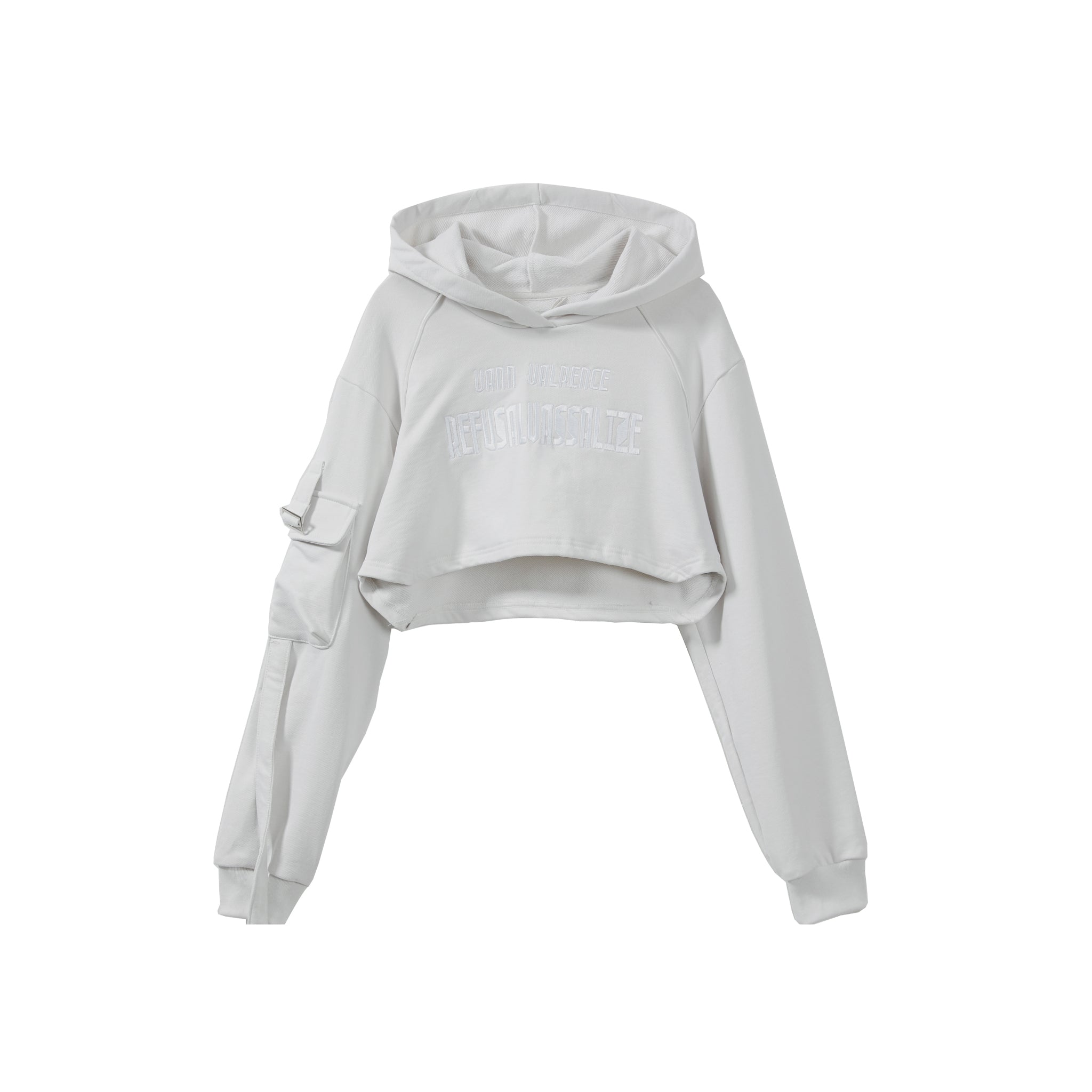 VANN VALRENCÉ White Women Short Hoodie | MADA IN CHINA