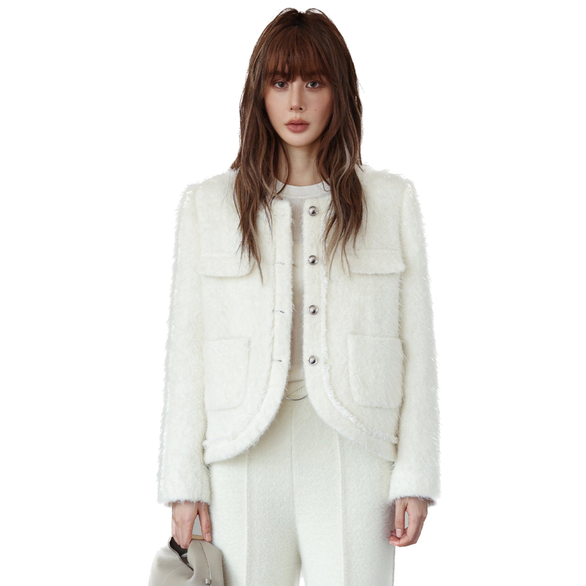 SOMESOWE White Wool Coat | MADA IN CHINA