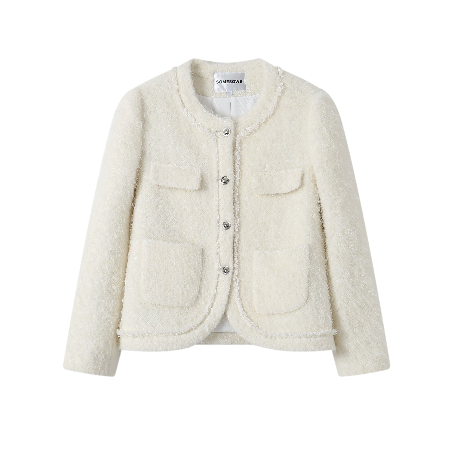 SOMESOWE White Wool Coat | MADA IN CHINA