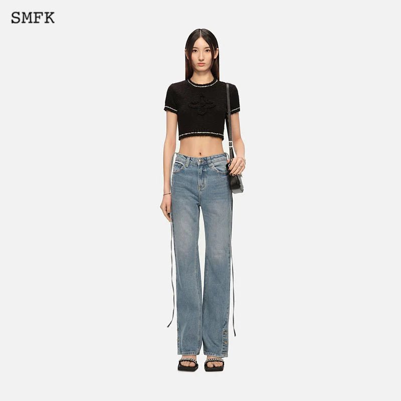 SMFK Wild World Knit Short Tee | MADA IN CHINA