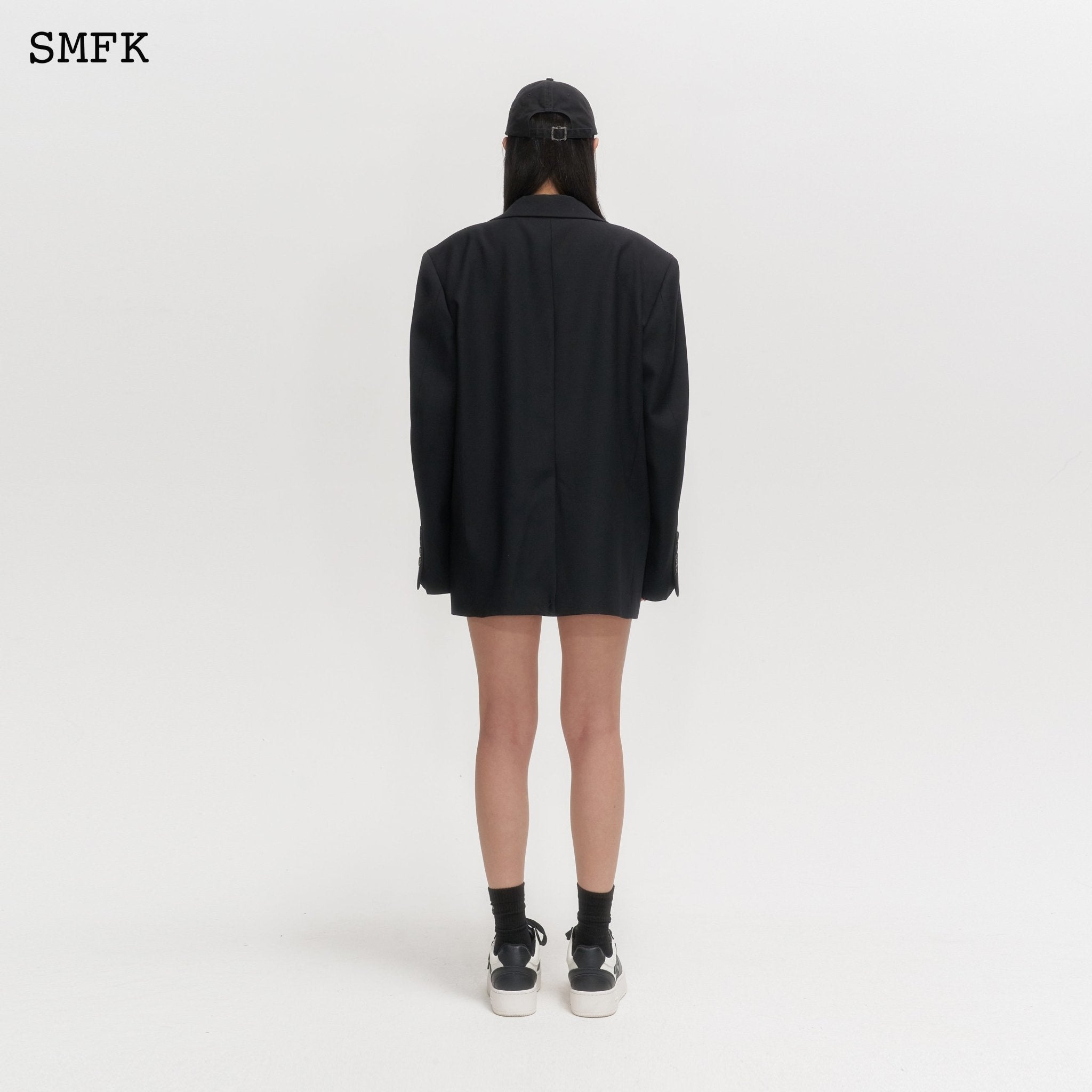 SMFK Wild World Mirroring Black Wool Jacket | MADA IN CHINA