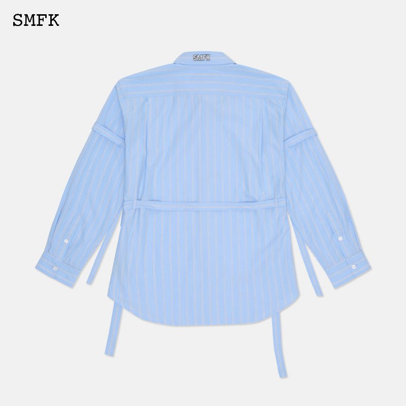 SMFK Wild World Sky Blue Stripe Shirt | MADA IN CHINA