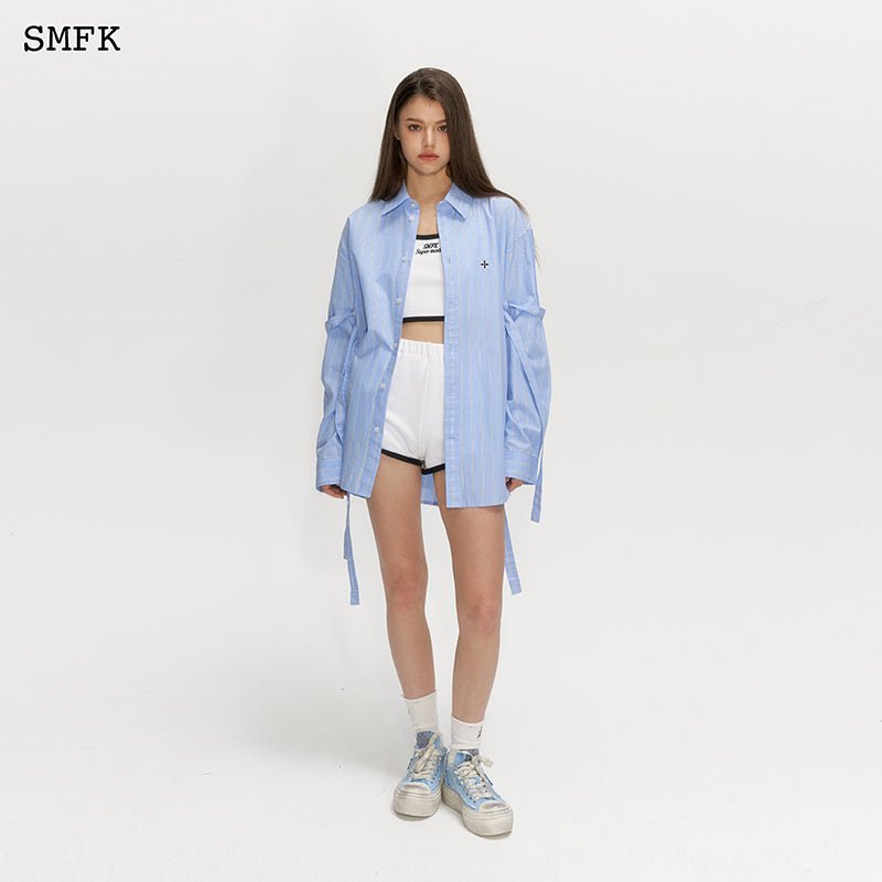 SMFK Wild World Sky Blue Stripe Shirt | MADA IN CHINA