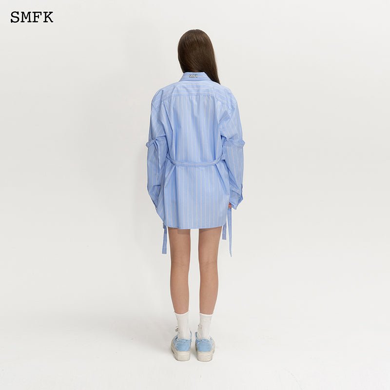 SMFK Wild World Sky Blue Stripe Shirt | MADA IN CHINA