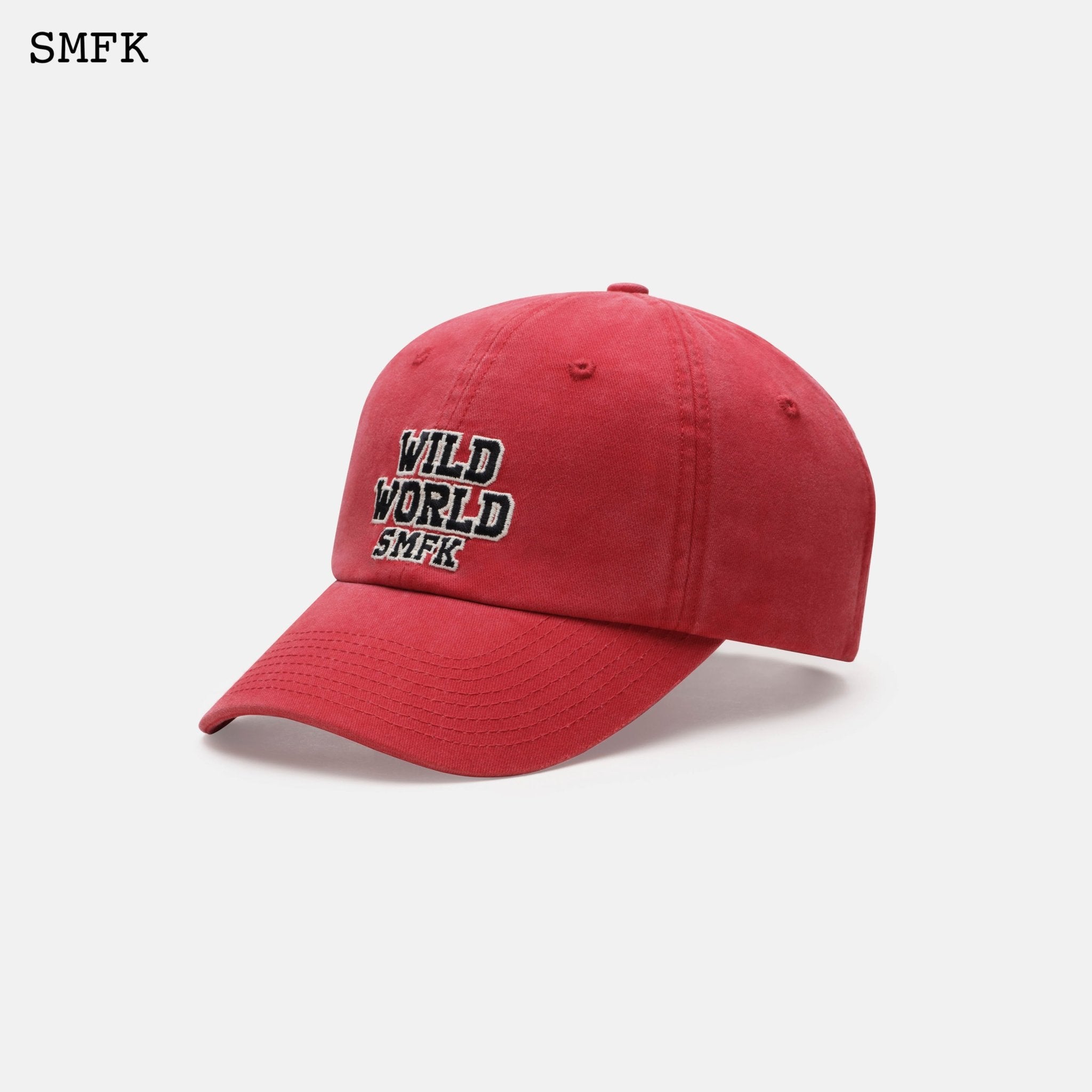 SMFK Wild World Warning Red Baseball Hat | MADA IN CHINA