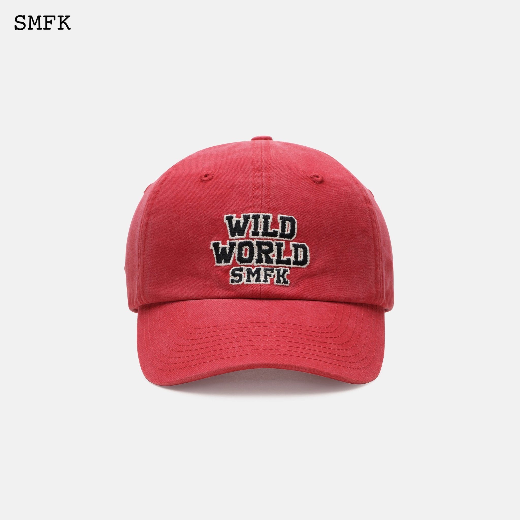 SMFK Wild World Warning Red Baseball Hat | MADA IN CHINA