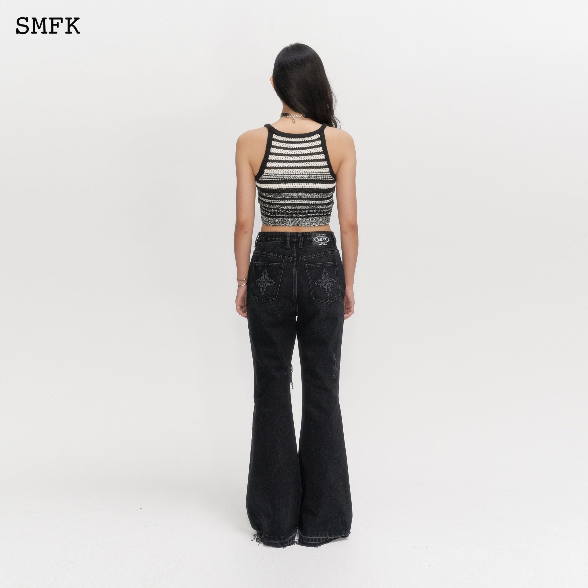 SMFK Wilderness Black And White Knitted Vest | MADA IN CHINA