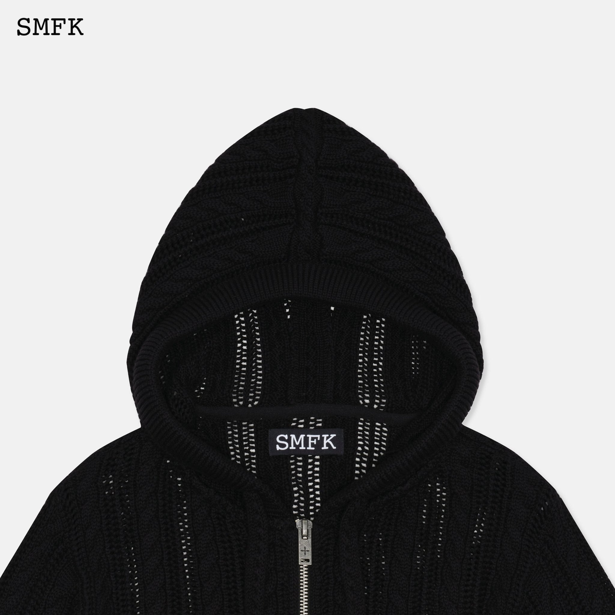 SMFK Wilderness Black Knitted Hoodie | MADA IN CHINA