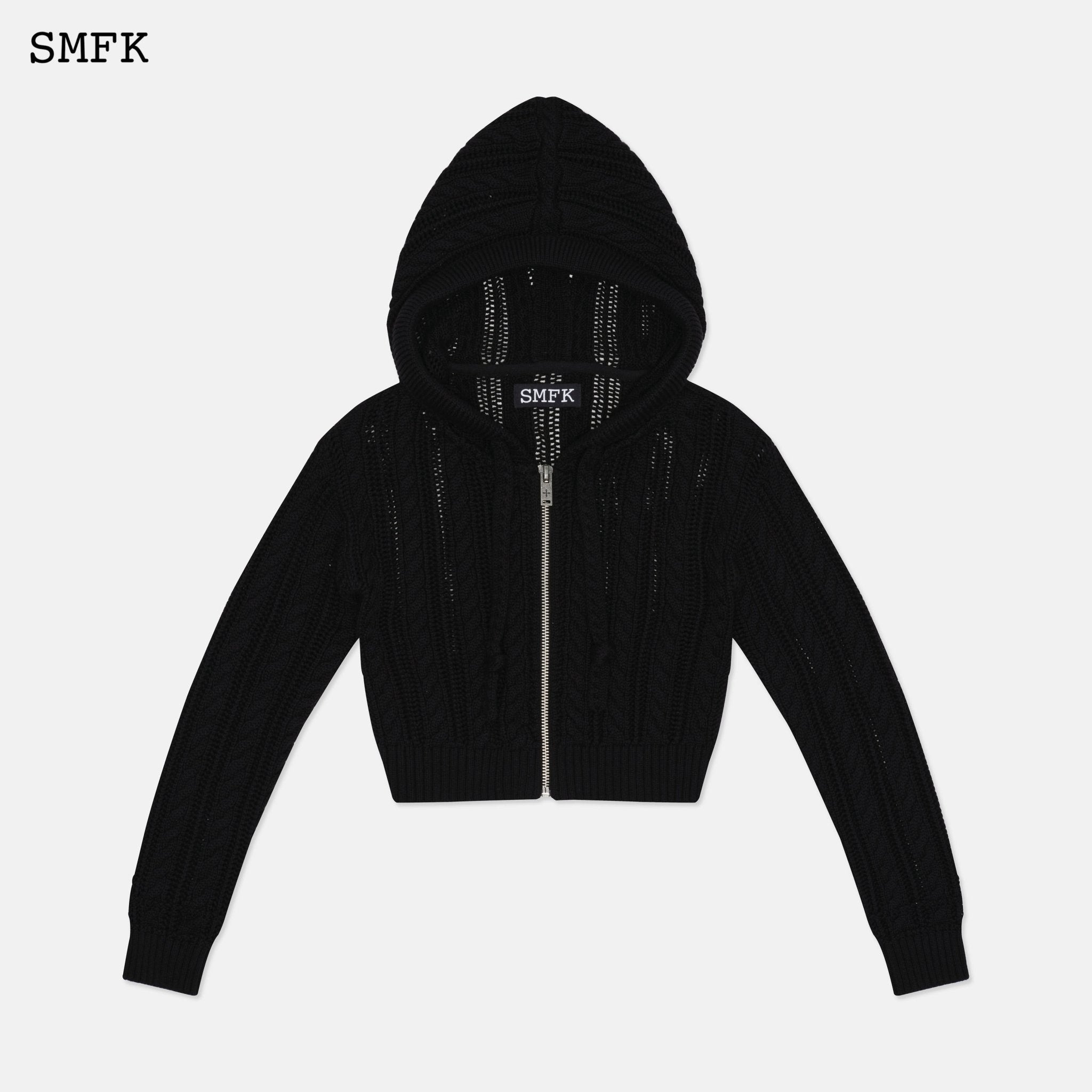 SMFK Wilderness Black Knitted Hoodie | MADA IN CHINA