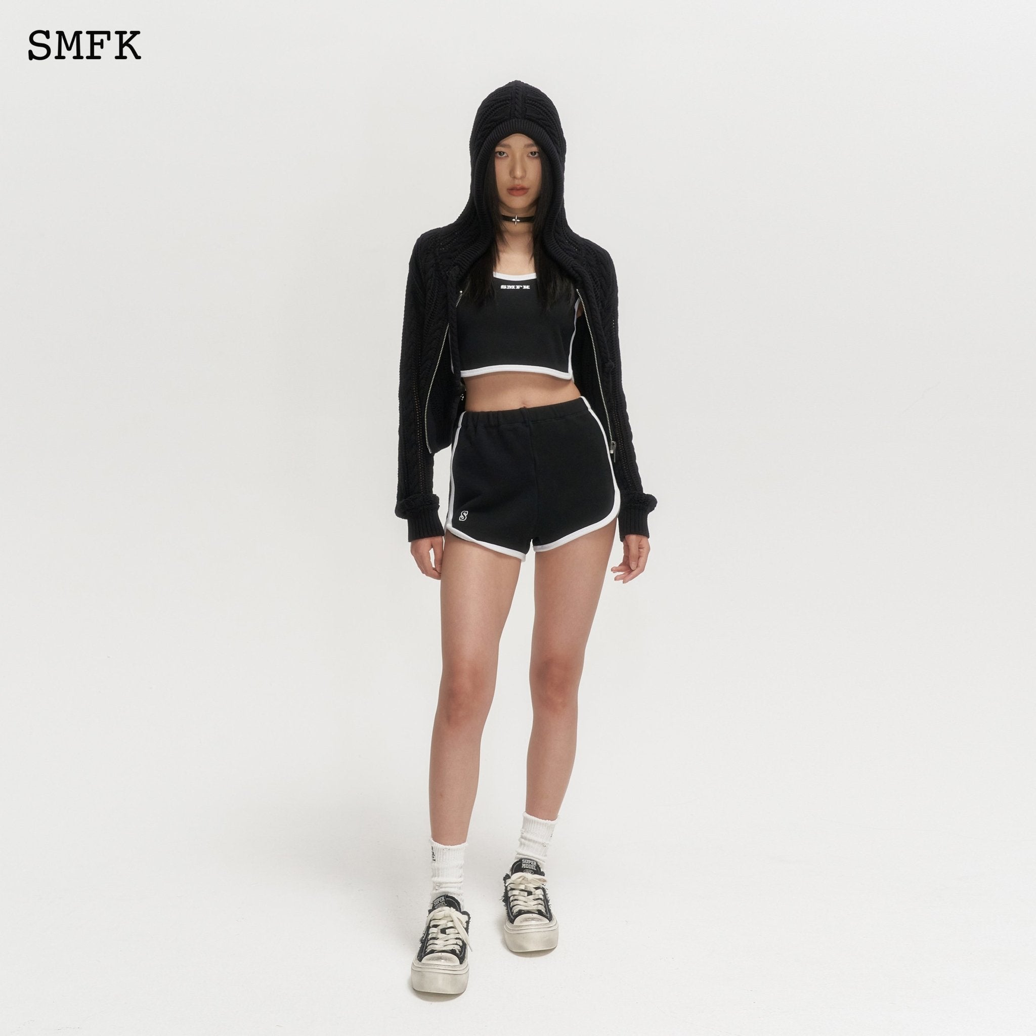 SMFK Wilderness Black Knitted Hoodie | MADA IN CHINA