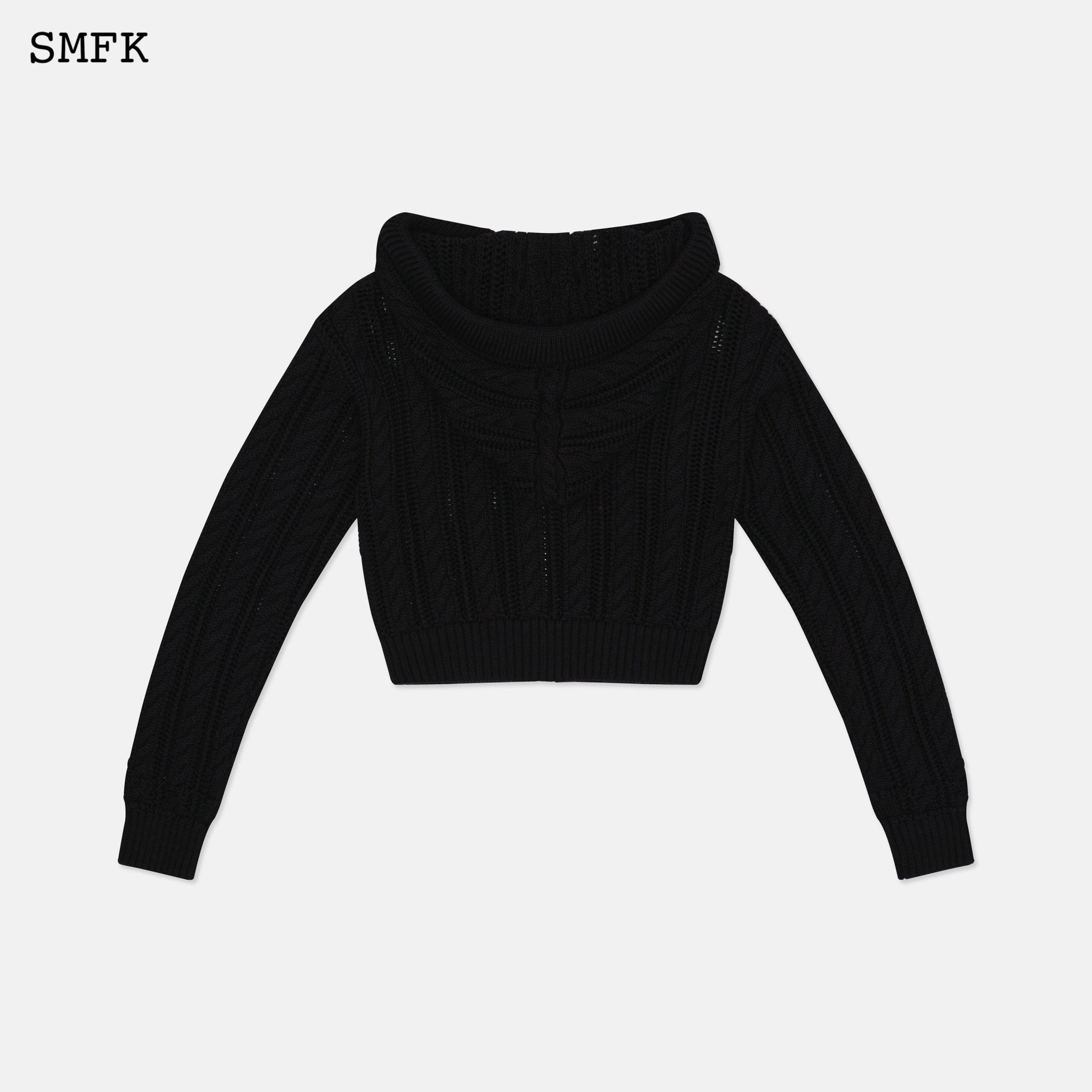 SMFK Wilderness Black Knitted Hoodie | MADA IN CHINA