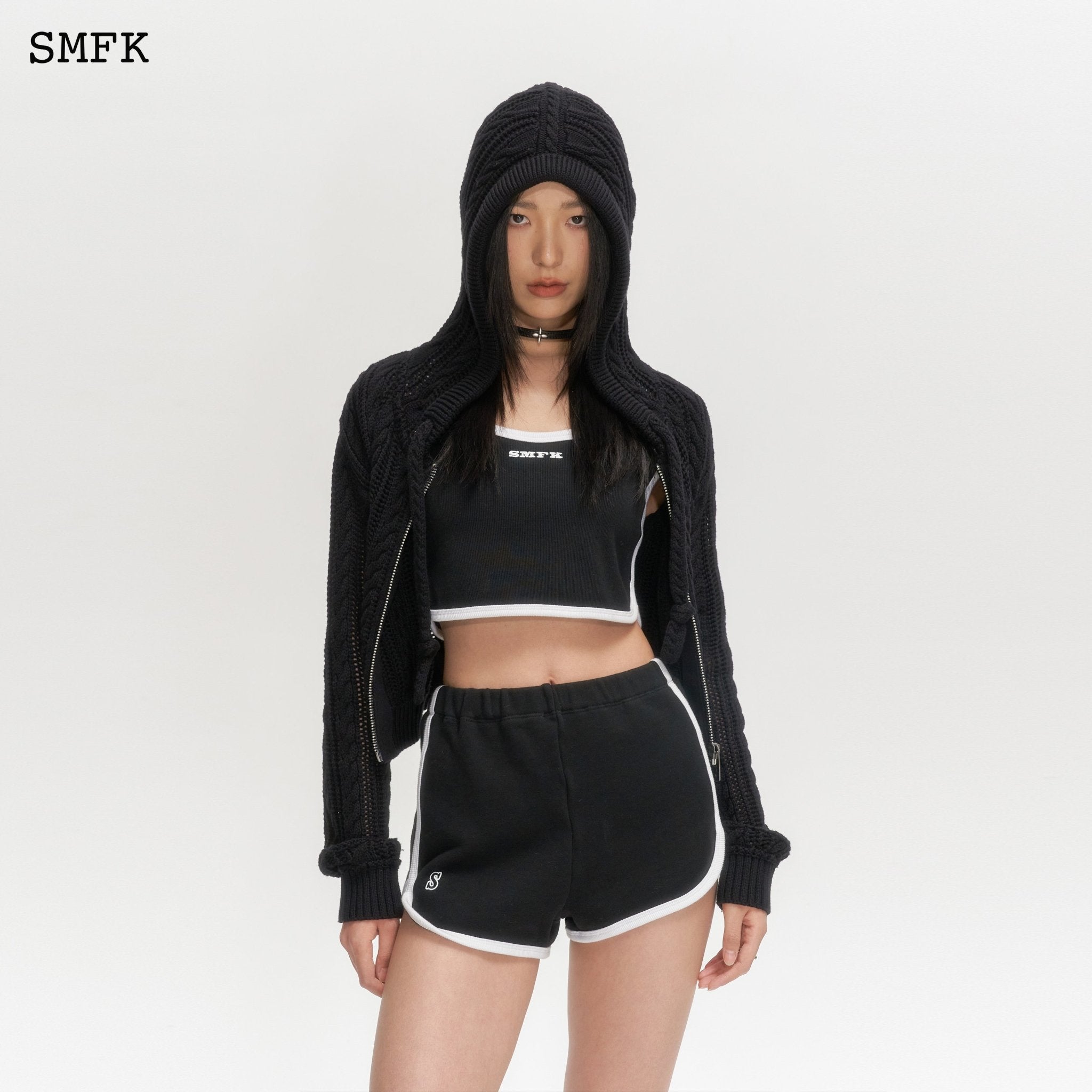 SMFK Wilderness Black Knitted Hoodie | MADA IN CHINA