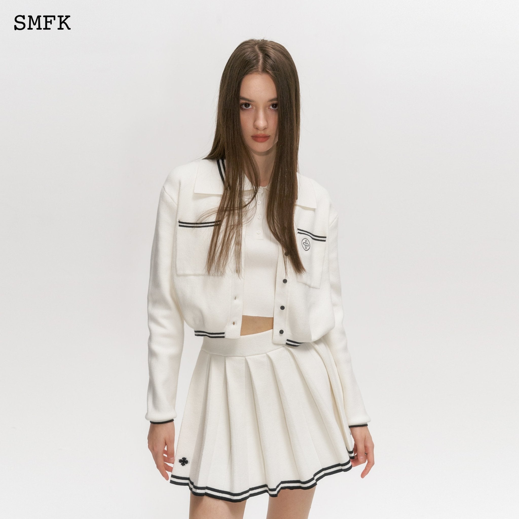 SMFK Wilderness Creamy White Knitted Hoodie | MADA IN CHINA