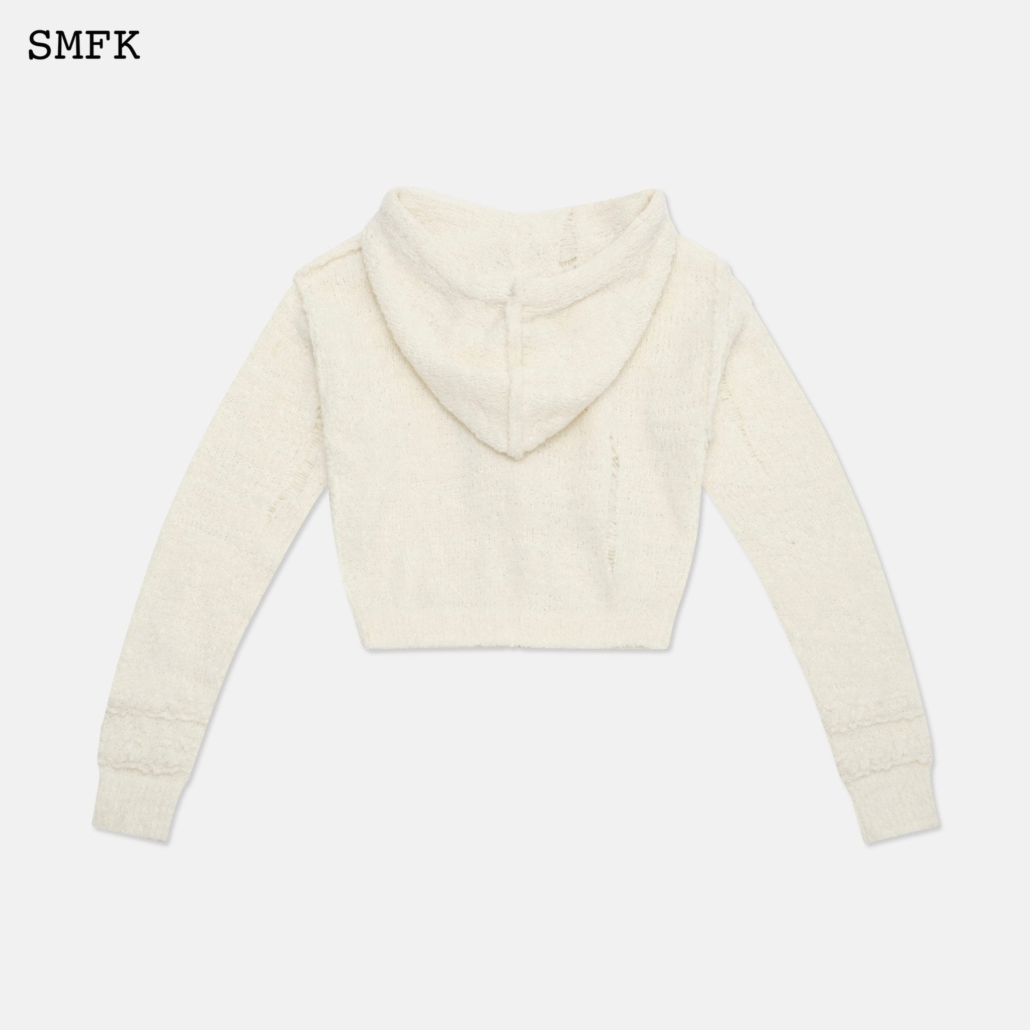 SMFK Wilderness Creamy White Knitted Hoodie | MADA IN CHINA