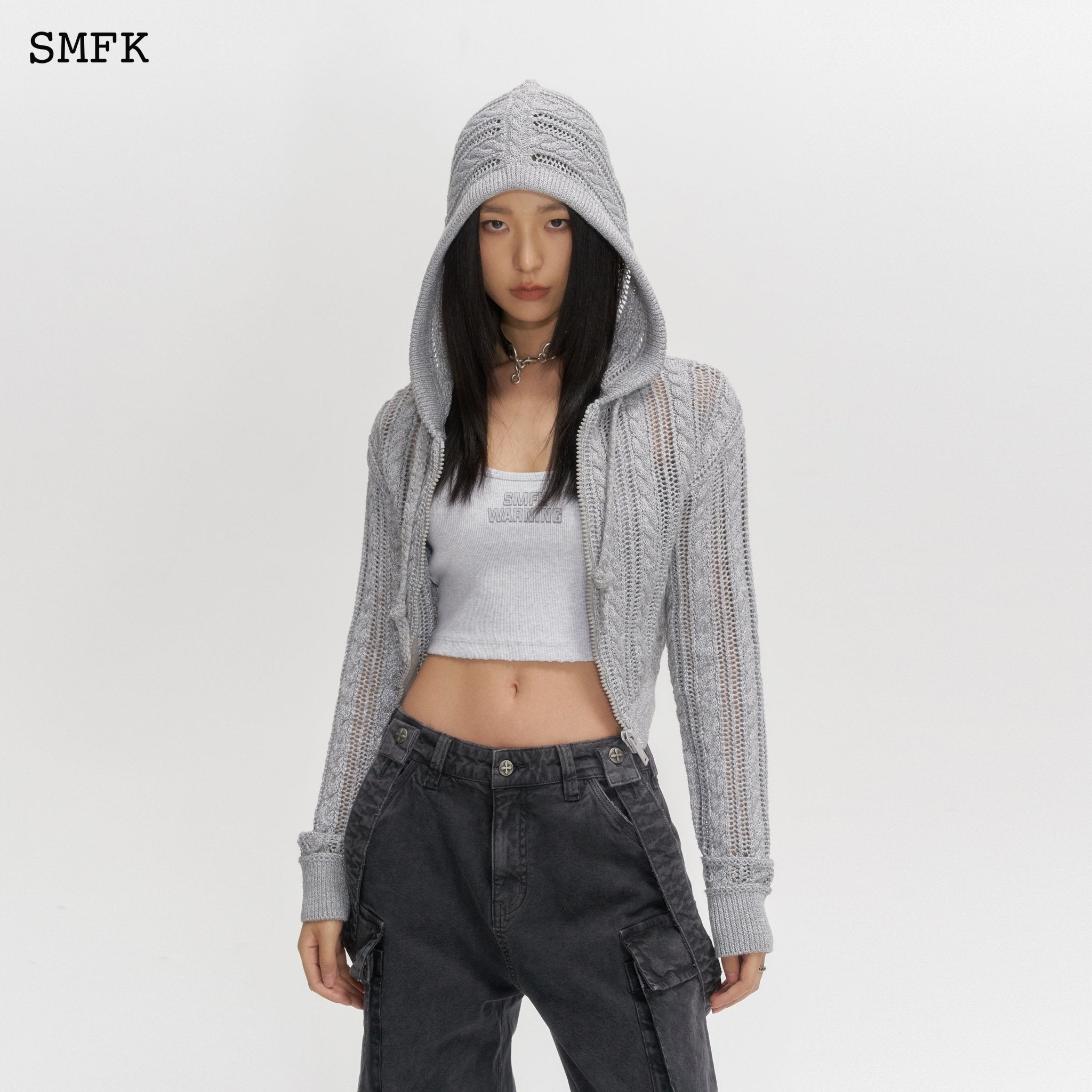 SMFK Wilderness Grey Starlight Knitted Hoodie | MADA IN CHINA