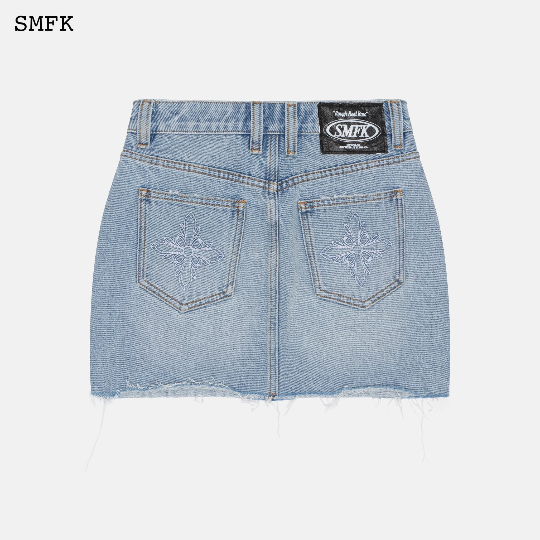 SMFK Wilderness Wandering Blue Jeans Short Skirt | MADA IN CHINA