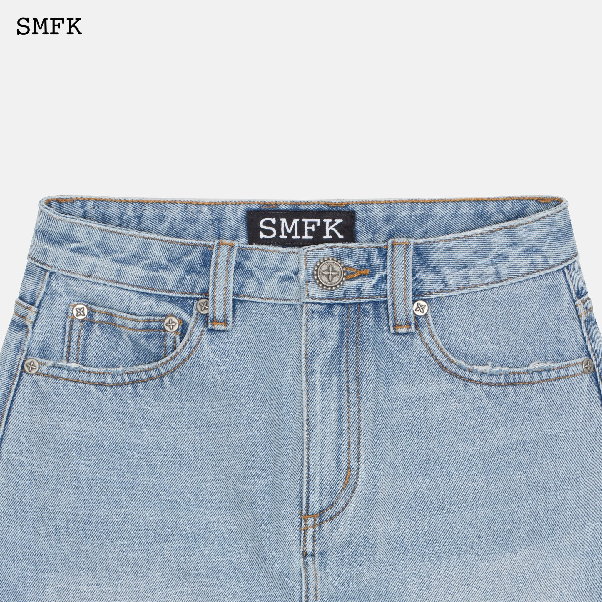 SMFK Wilderness Wandering Blue Jeans Short Skirt | MADA IN CHINA