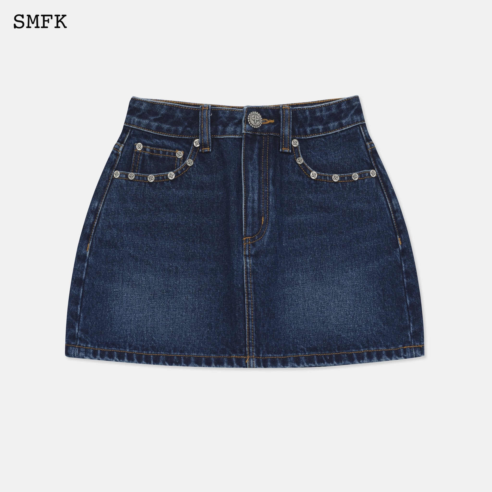 SMFK Wilderness Wandering Navy Jeans Short Skirt | MADA IN CHINA