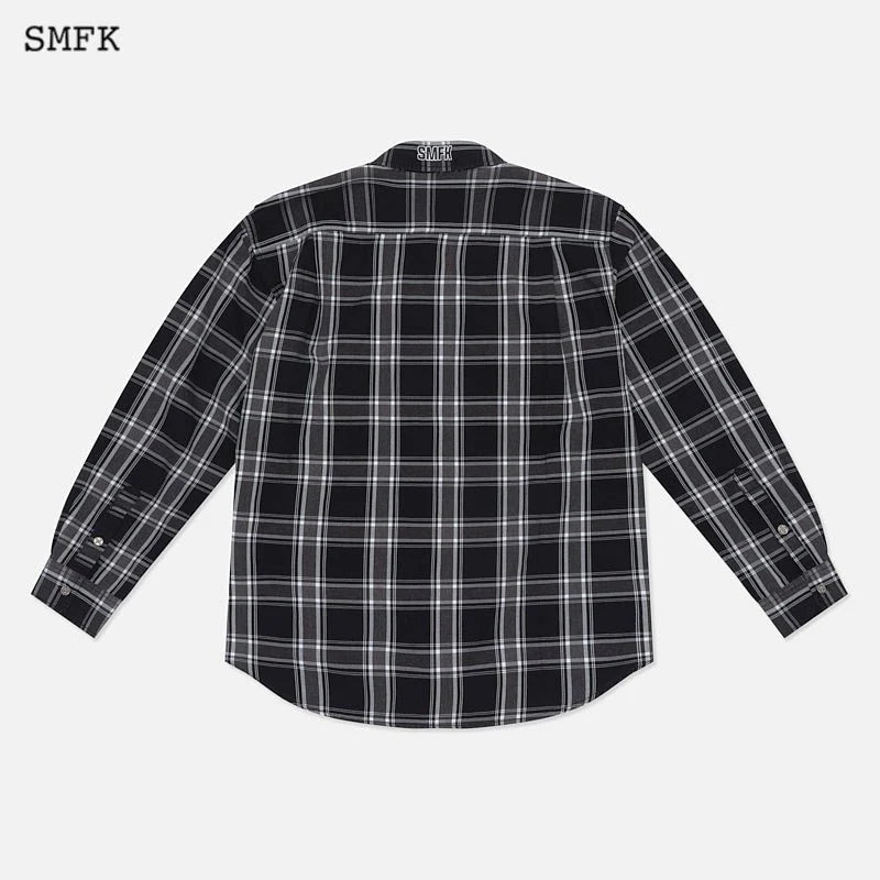 SMFK Wilderness World Black Plaid Workwear Shirt | MADA IN CHINA