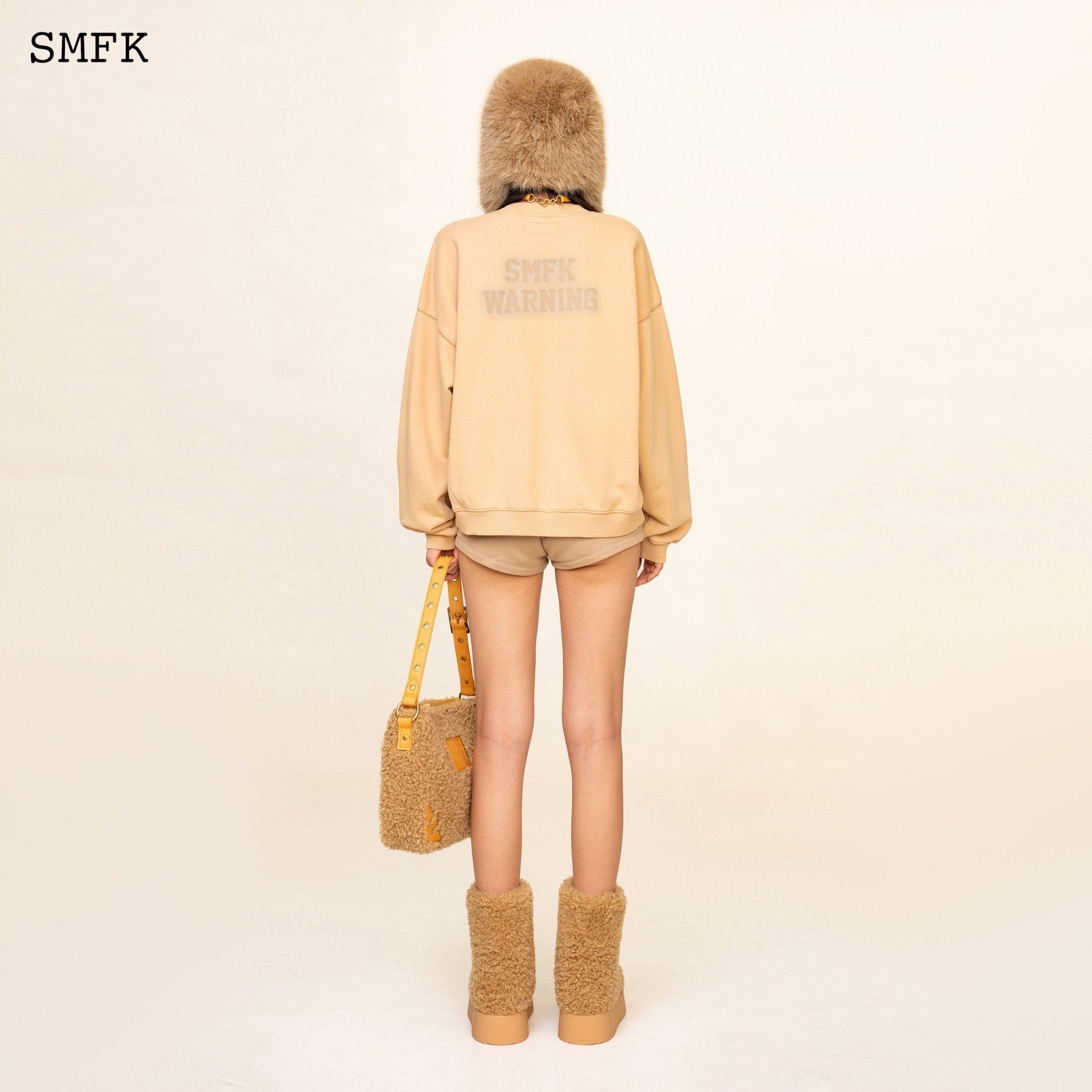 SMFK WildWolrd Desert Camping Oversize Hoodie In Wheat | MADA IN CHINA