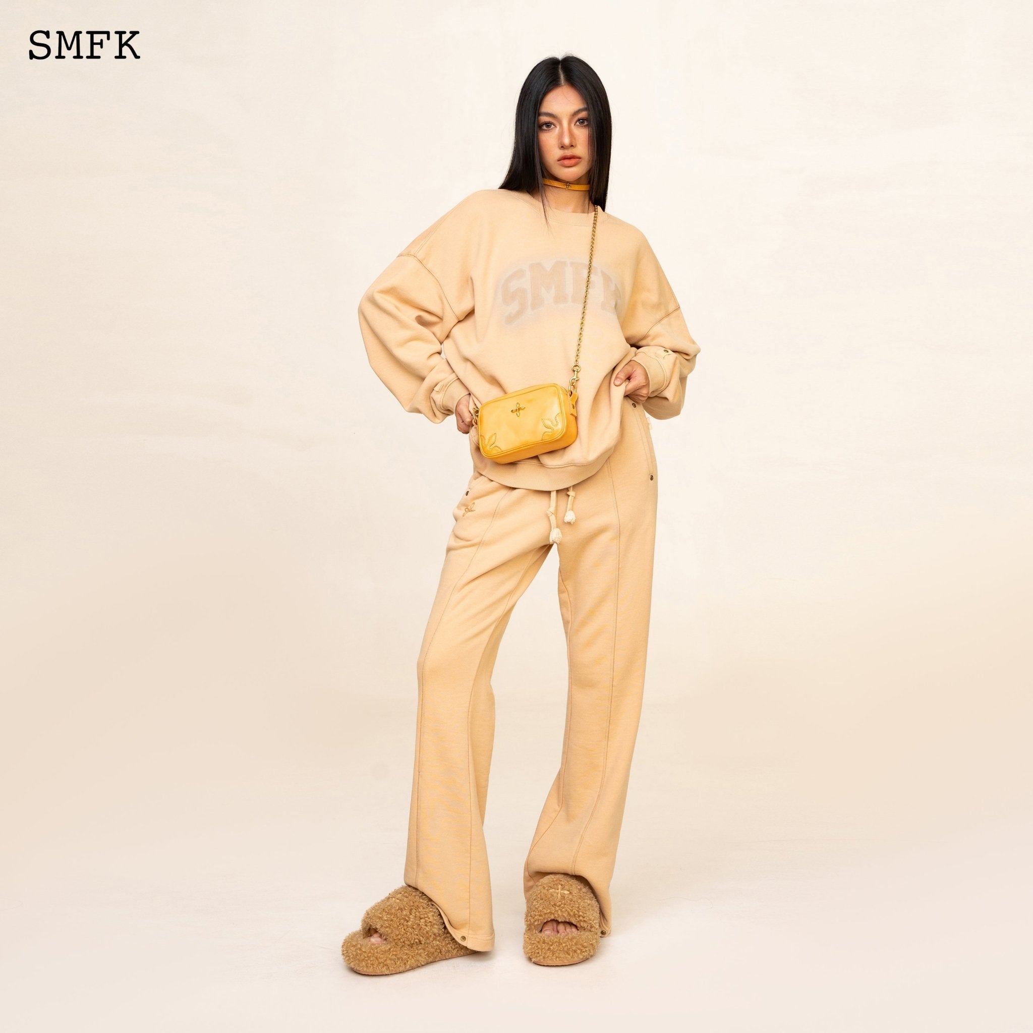 SMFK WildWolrd Desert Camping Oversize Hoodie In Wheat | MADA IN CHINA