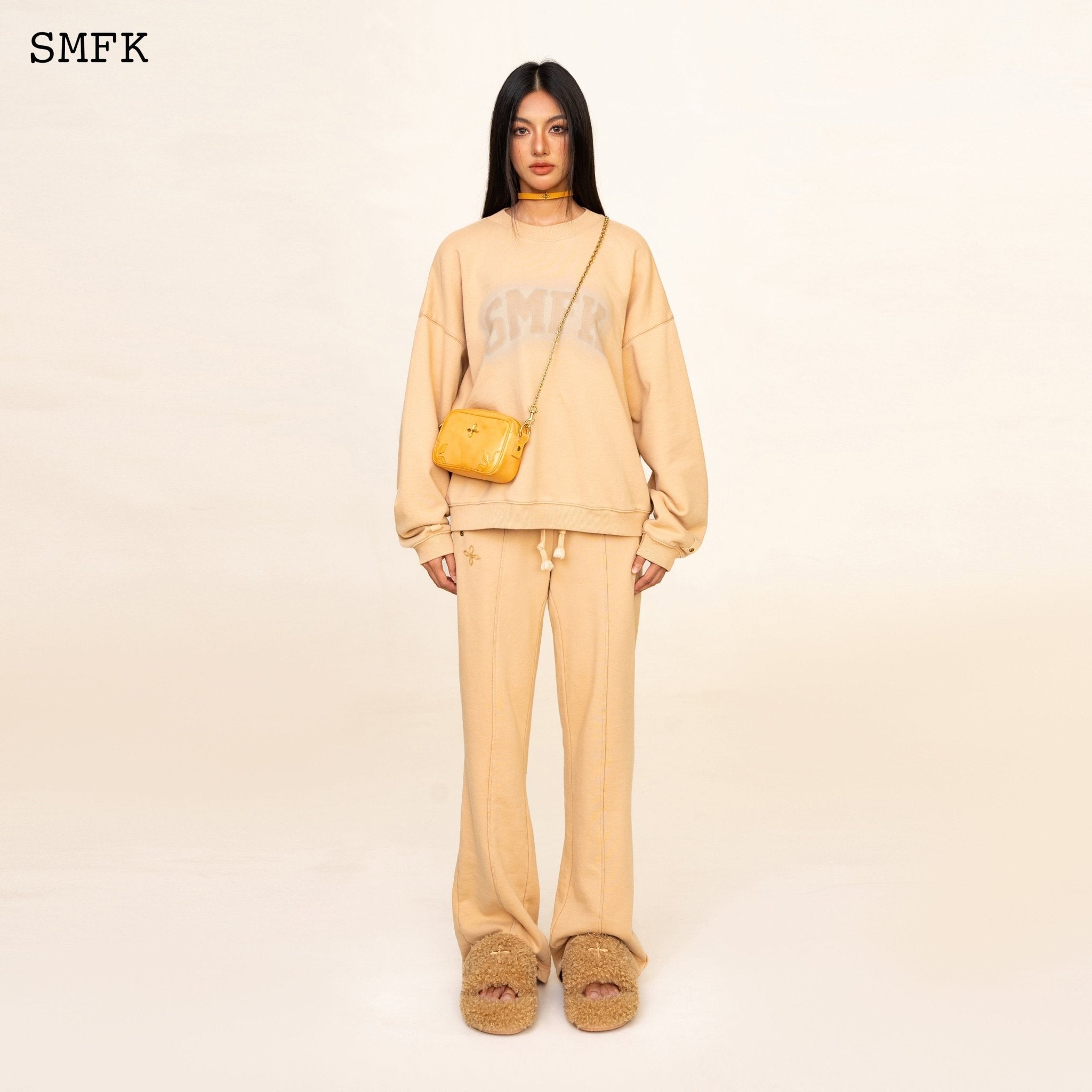 SMFK WildWolrd Desert Camping Oversize Hoodie In Wheat | MADA IN CHINA