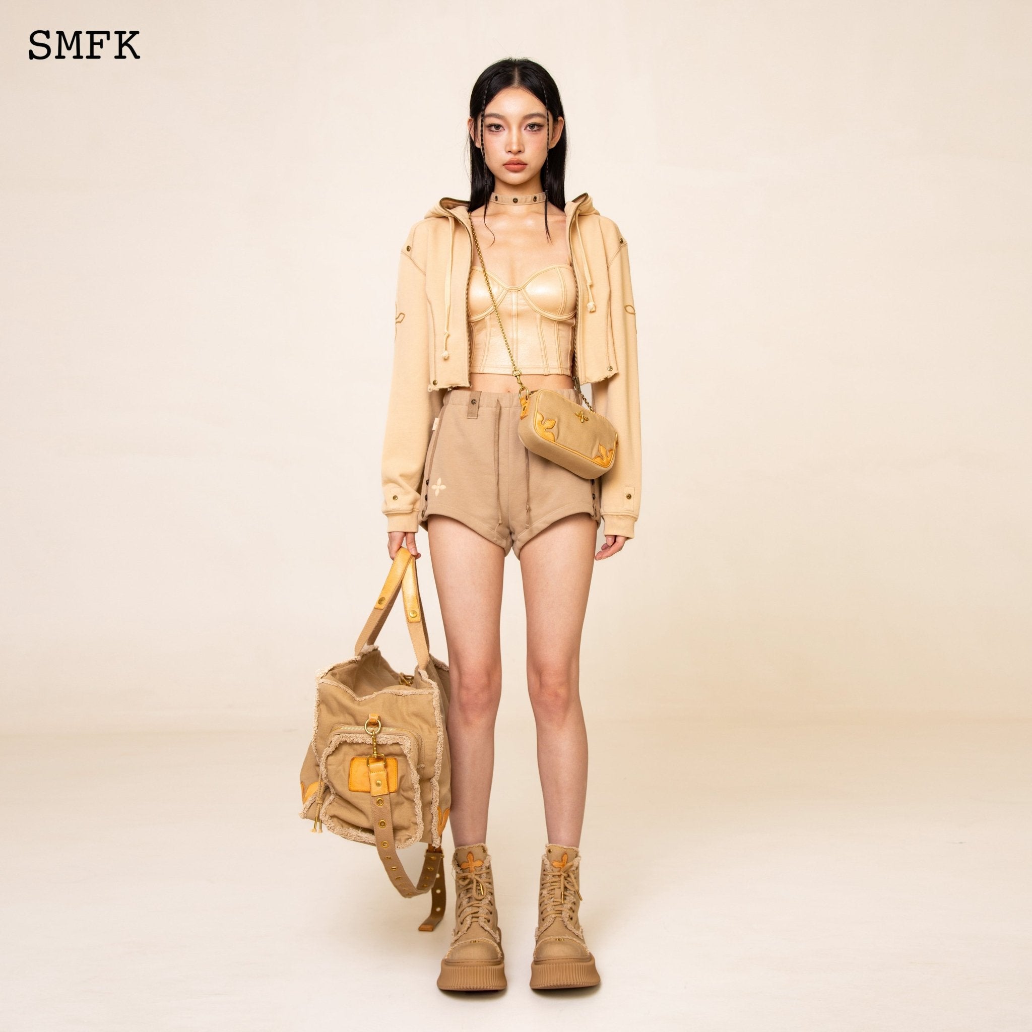 SMFK WildWorld Adventure Camping Shorts In Wheat | MADA IN CHINA