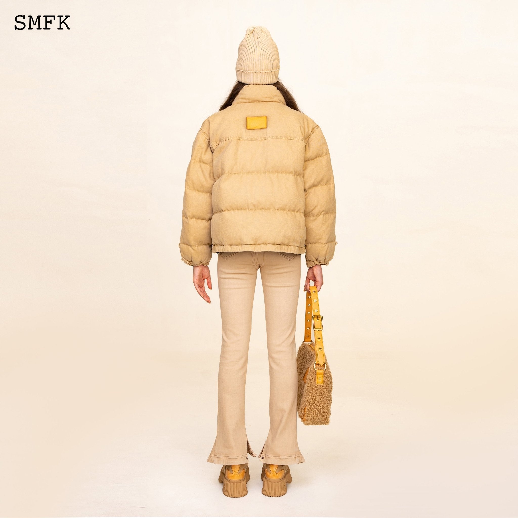 SMFK WildWorld Adventure Hiking Puffer Jacket In Wheat | MADA IN CHINA