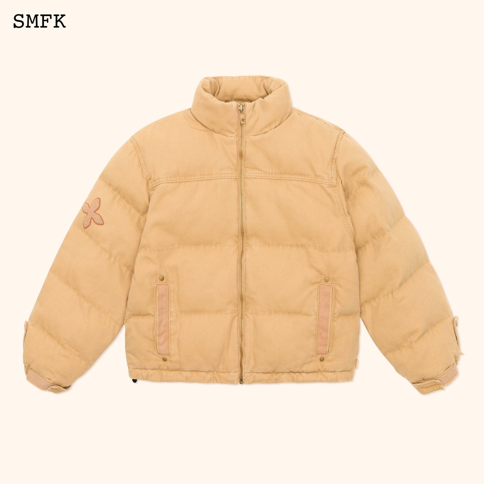 SMFK WildWorld Adventure Hiking Puffer Jacket In Wheat | MADA IN CHINA