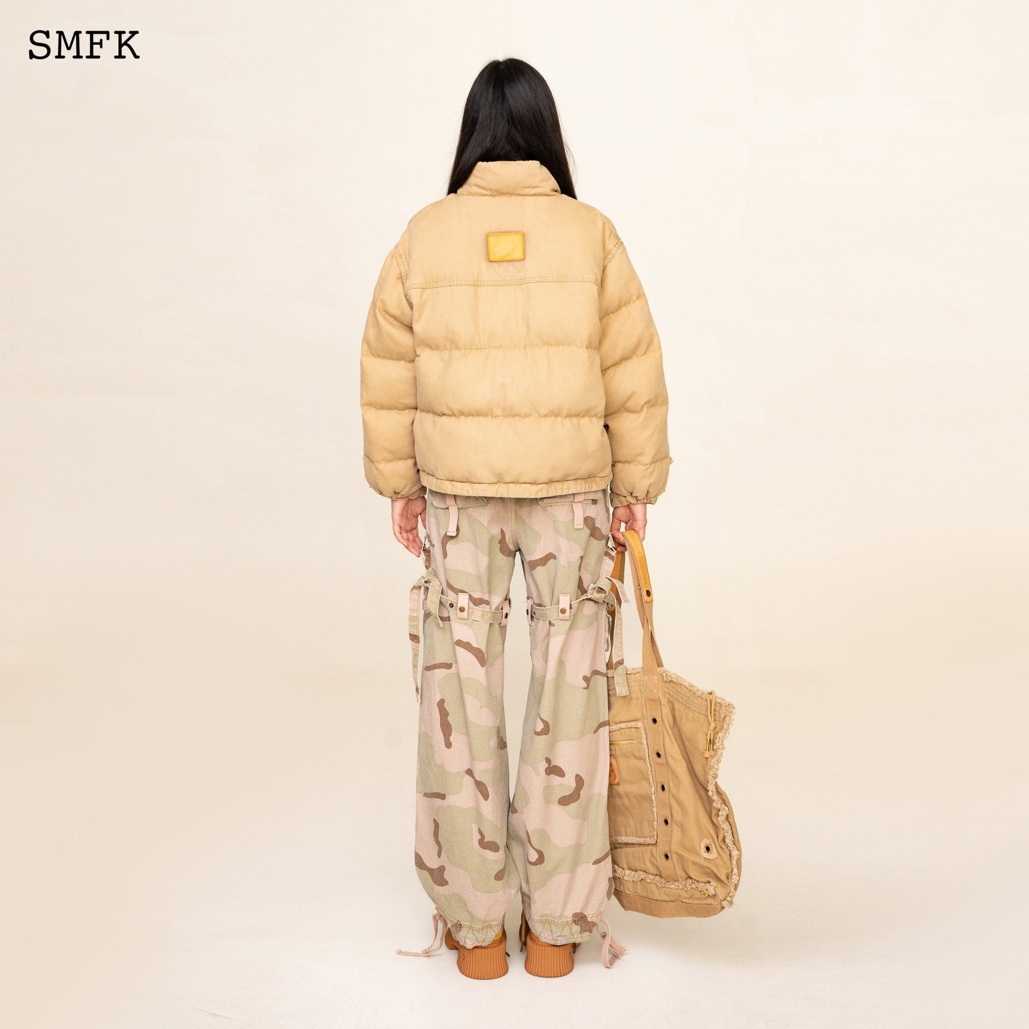 SMFK WildWorld Adventure Hiking Puffer Jacket In Wheat | MADA IN CHINA