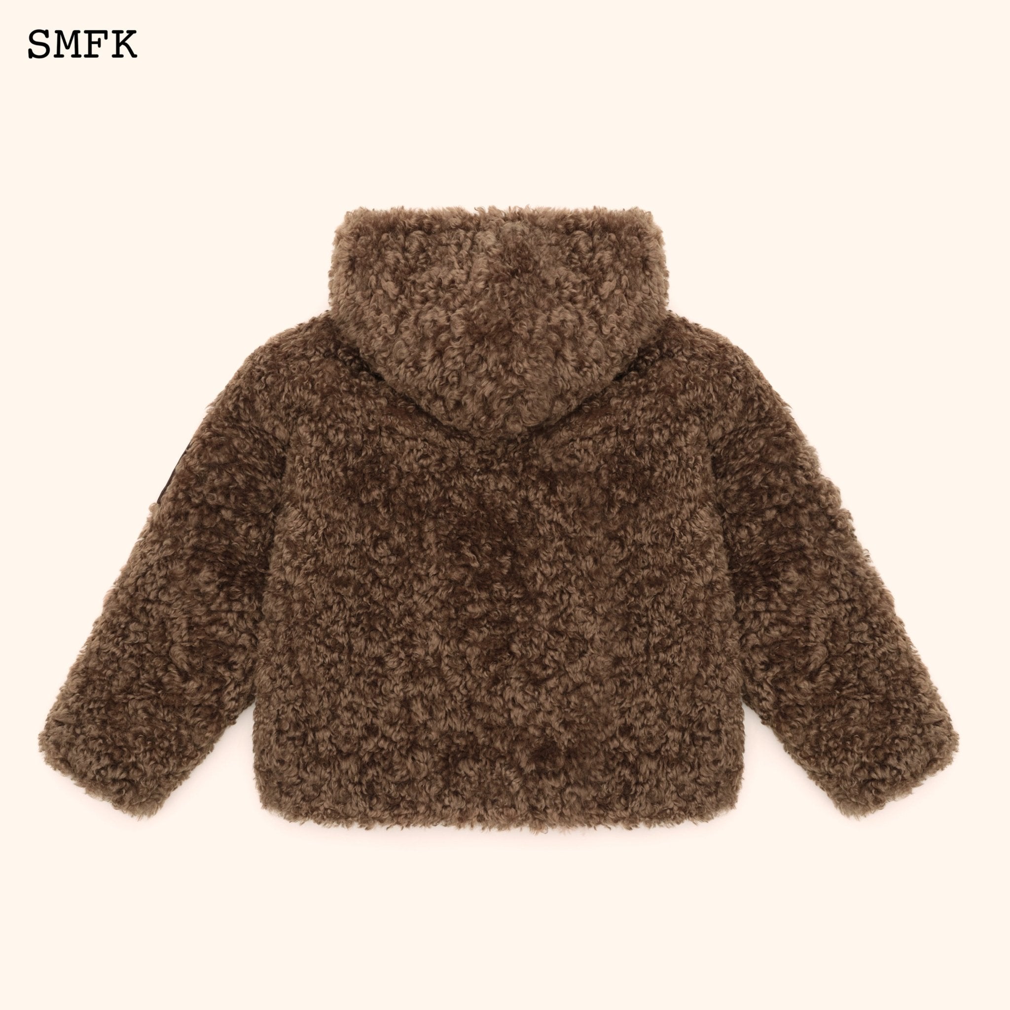 SMFK WildWorld Adventure Outdoor Faux Fur Hoodie In Brown | MADA IN CHINA