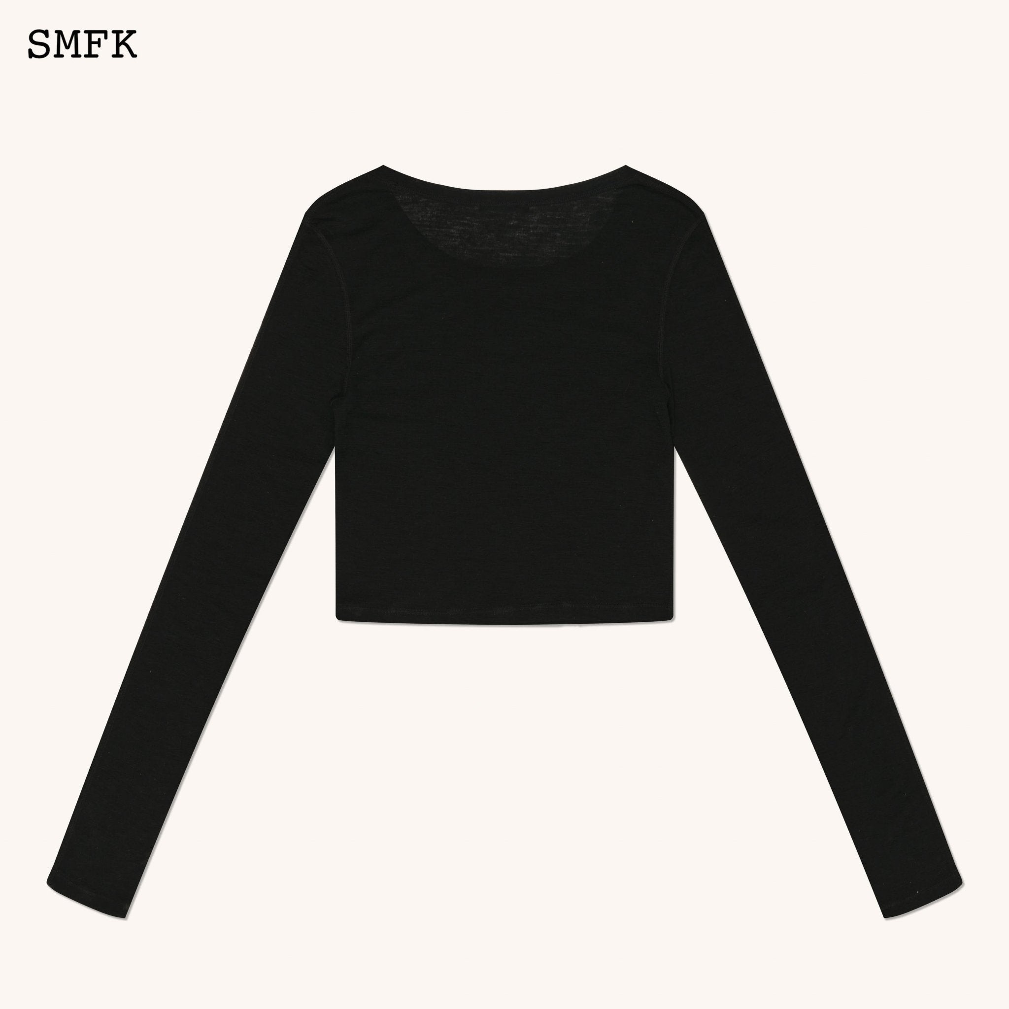 SMFK WildWorld Black Dancer Woolen Top | MADA IN CHINA