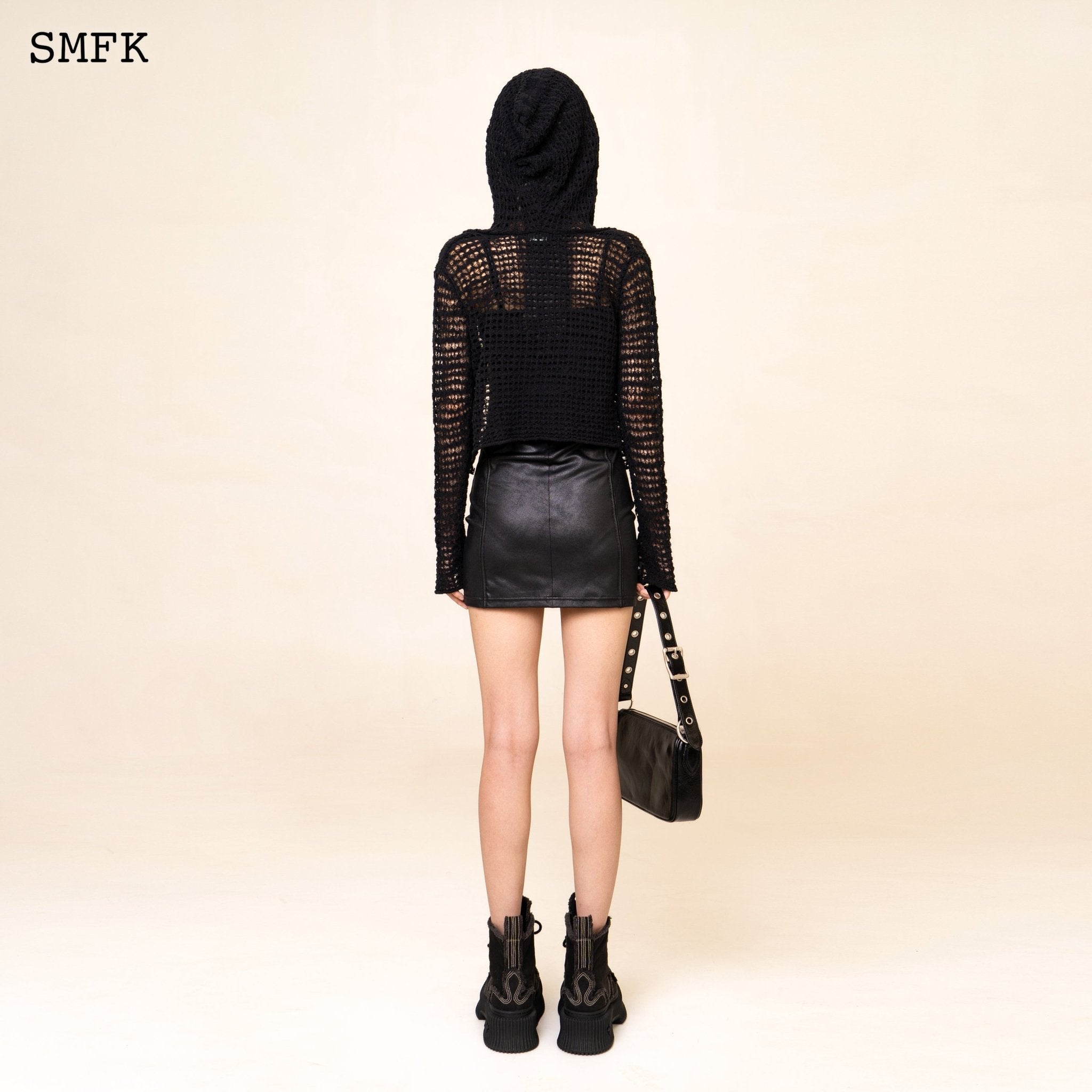 SMFK WildWorld Black Jellyfish Knitted Hoodie | MADA IN CHINA