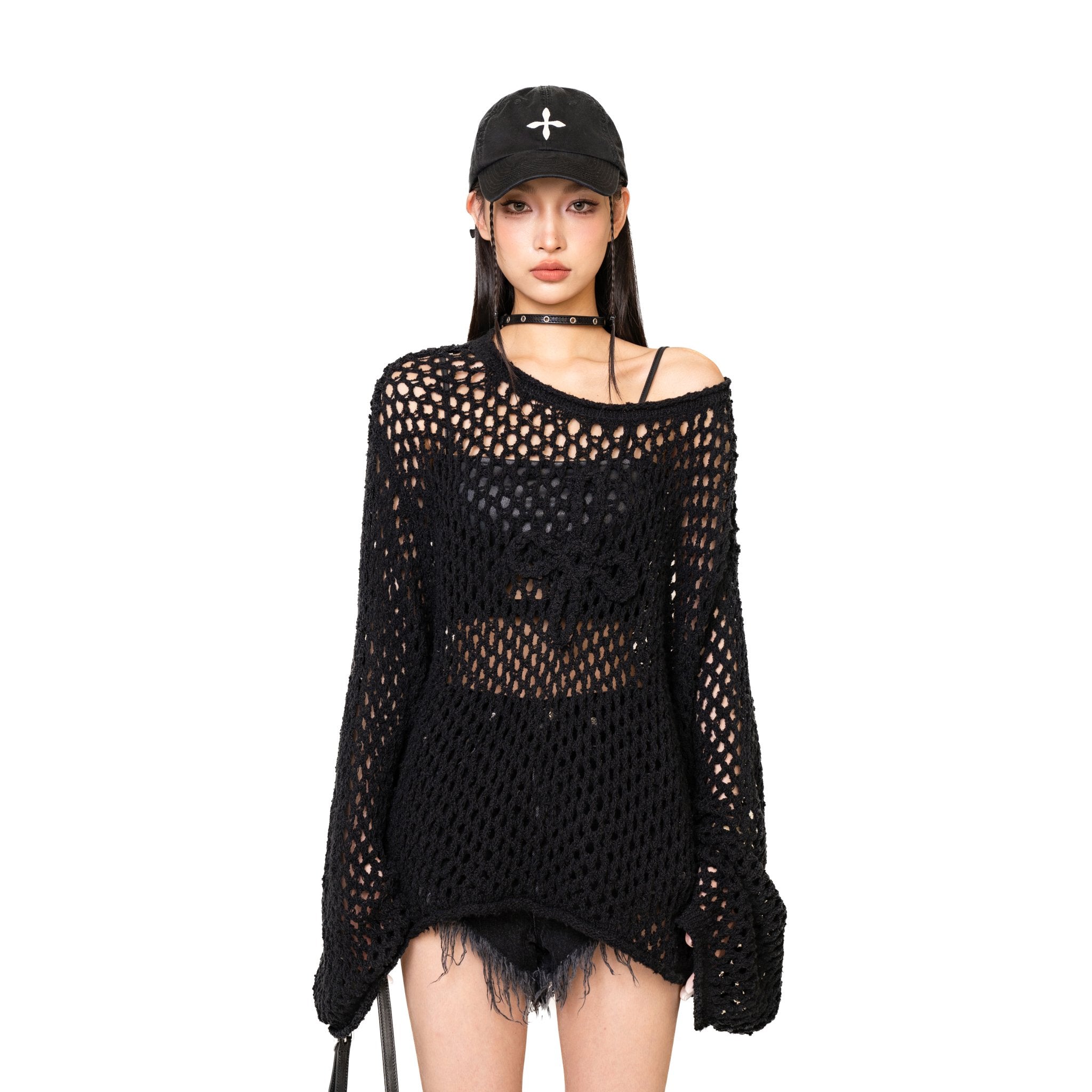 SMFK WildWorld Black Spider Web Hoodie Smock | MADA IN CHINA