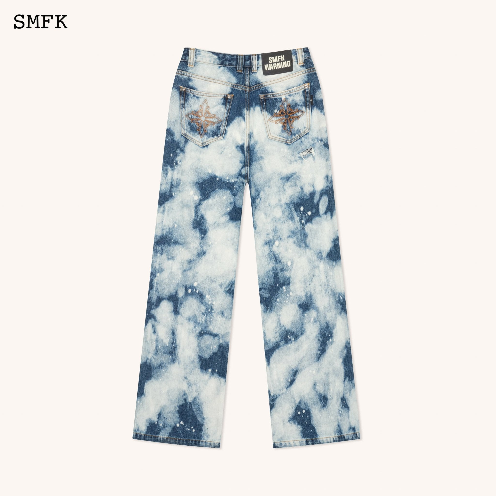 SMFK WildWorld Camouflage Loose Jeans Ocean Blue | MADA IN CHINA