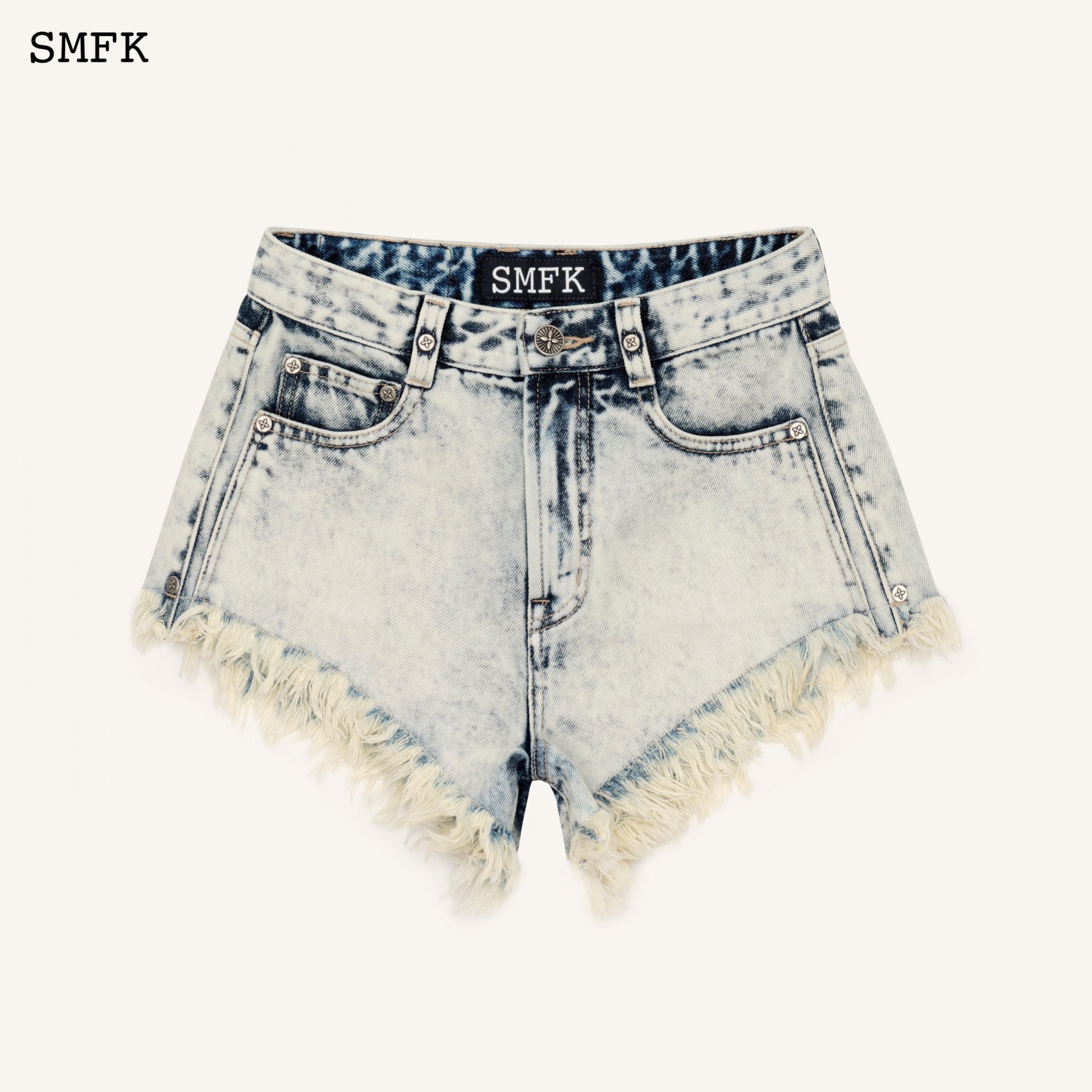 SMFK WIldWorld Cream Stray Shorts Jeans | MADA IN CHINA