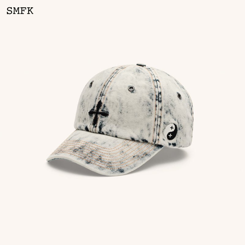 SMFK WildWorld Cross Denim Cream Baseball Cap | MADA IN CHINA