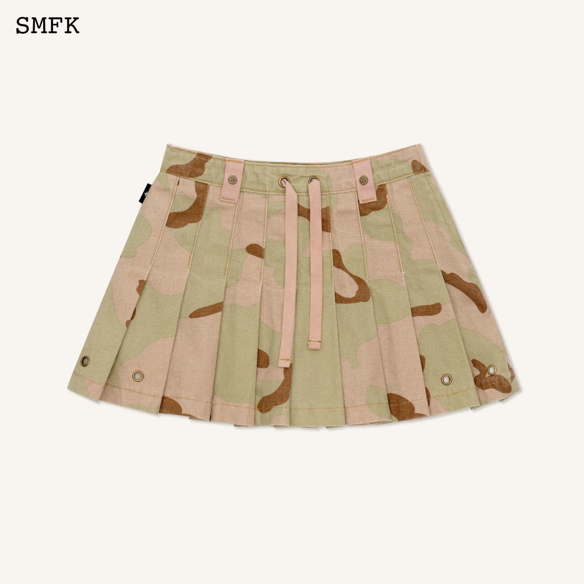 SMFK WildWorld Desert Camouflage Pleated Mini Skirt | MADA IN CHINA