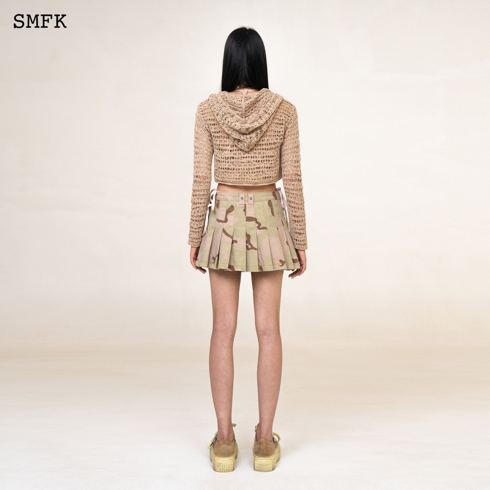 SMFK WildWorld Desert Camouflage Pleated Mini Skirt | MADA IN CHINA