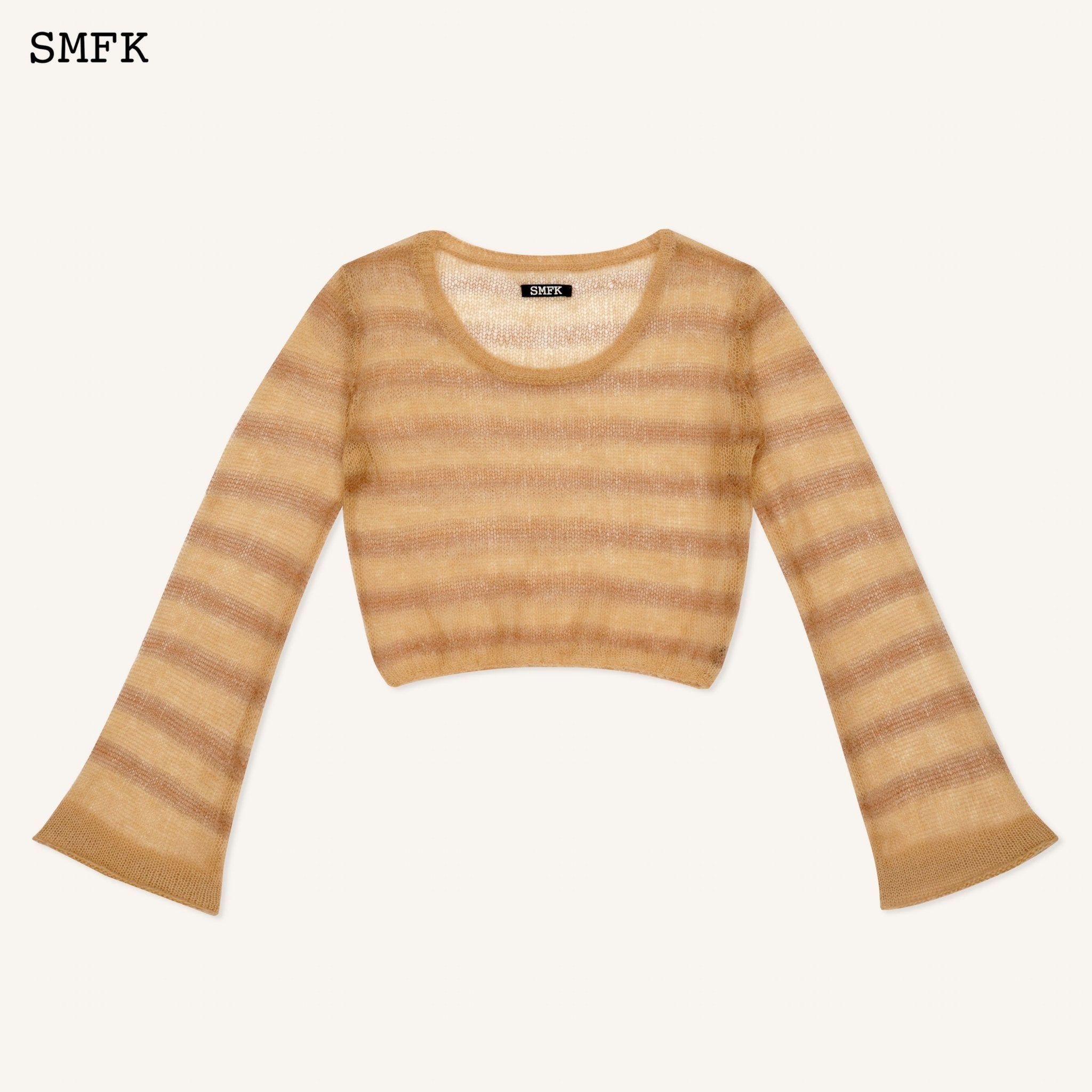 SMFK WildWorld Desert Stripe Print Mohair Top | MADA IN CHINA