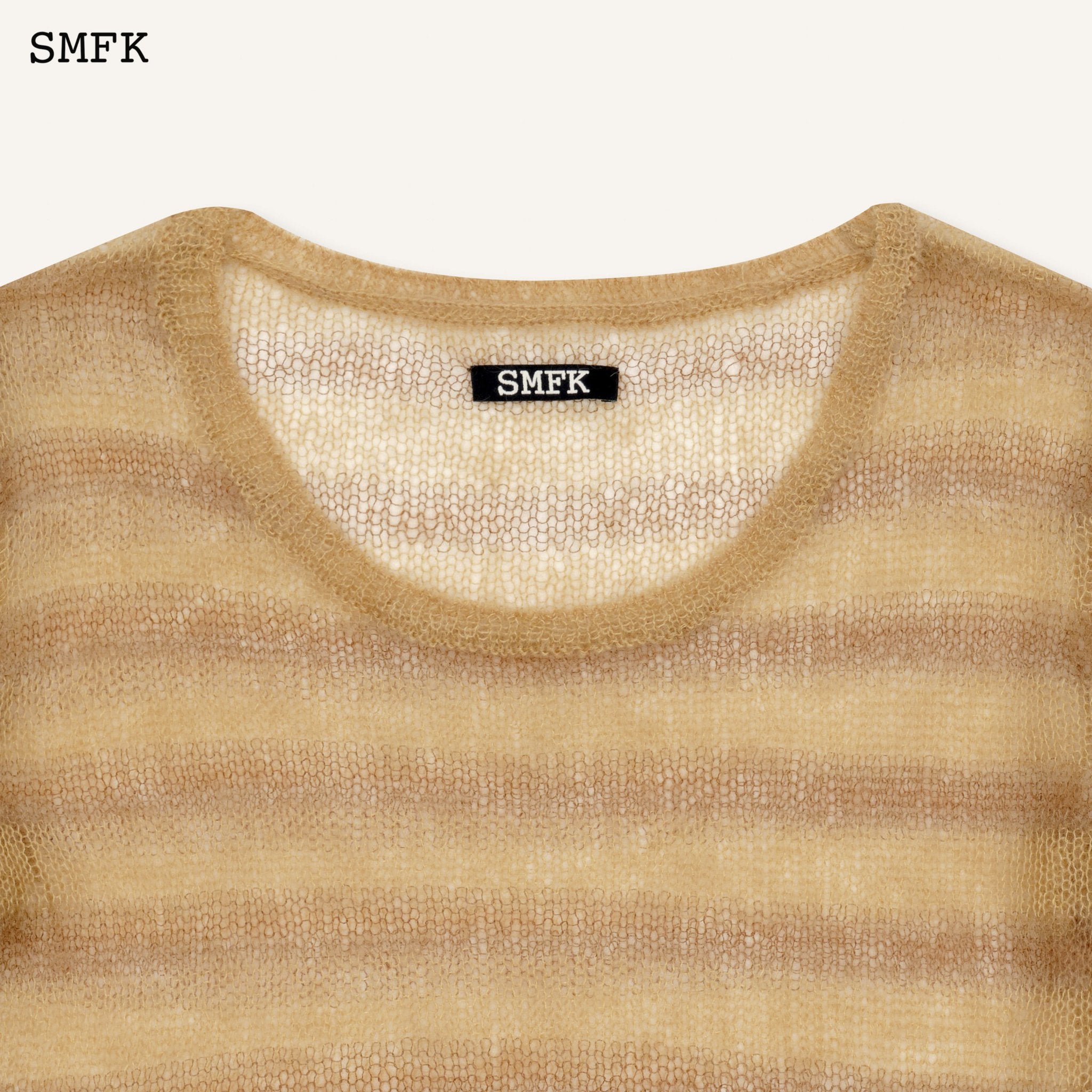 SMFK WildWorld Desert Stripe Print Mohair Top | MADA IN CHINA