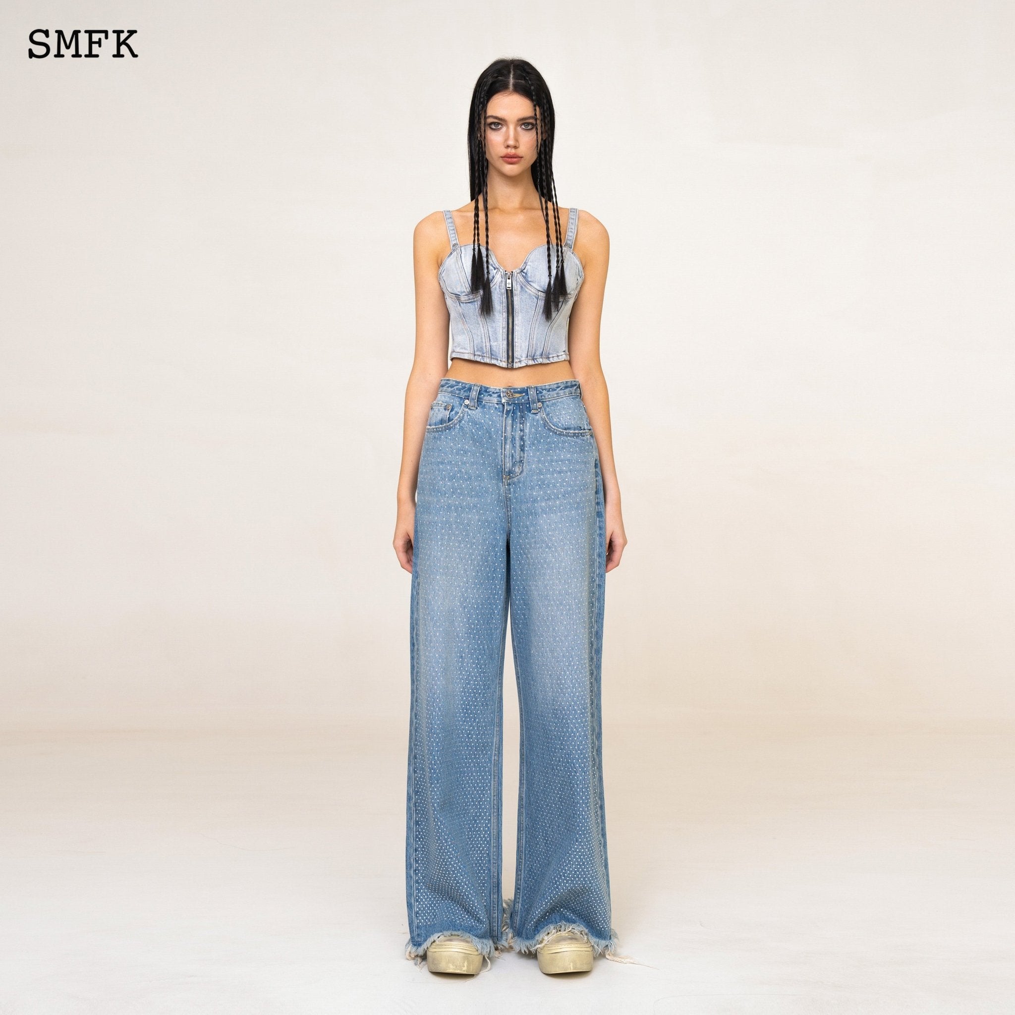 SMFK WildWorld Diamond Blue Jeans | MADA IN CHINA