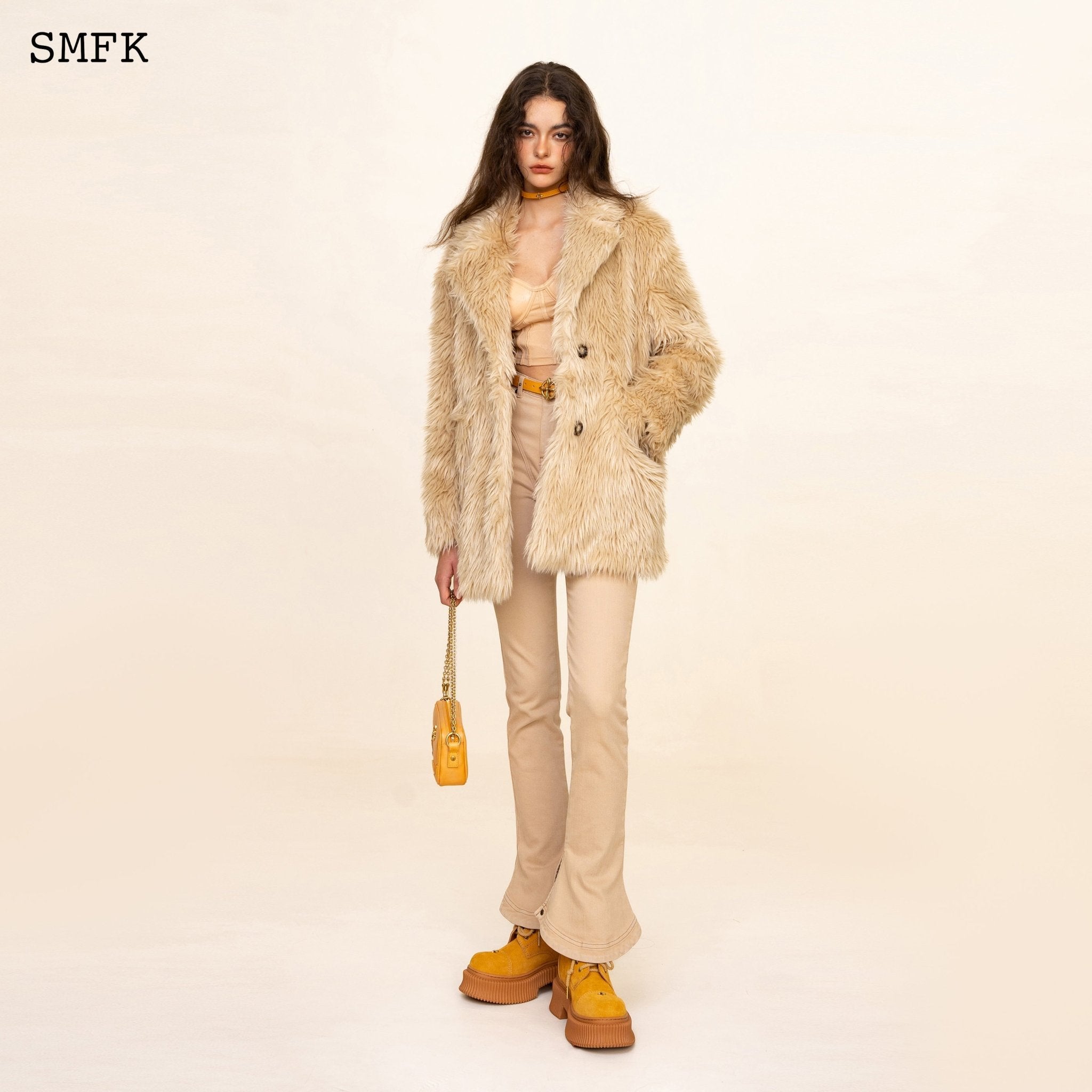 SMFK WildWorld Grassland Wool Jacket In Wheat | MADA IN CHINA