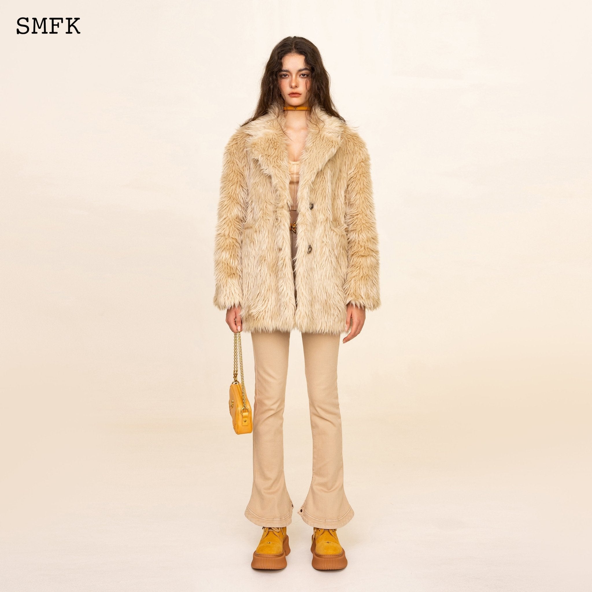 SMFK WildWorld Grassland Wool Jacket In Wheat | MADA IN CHINA