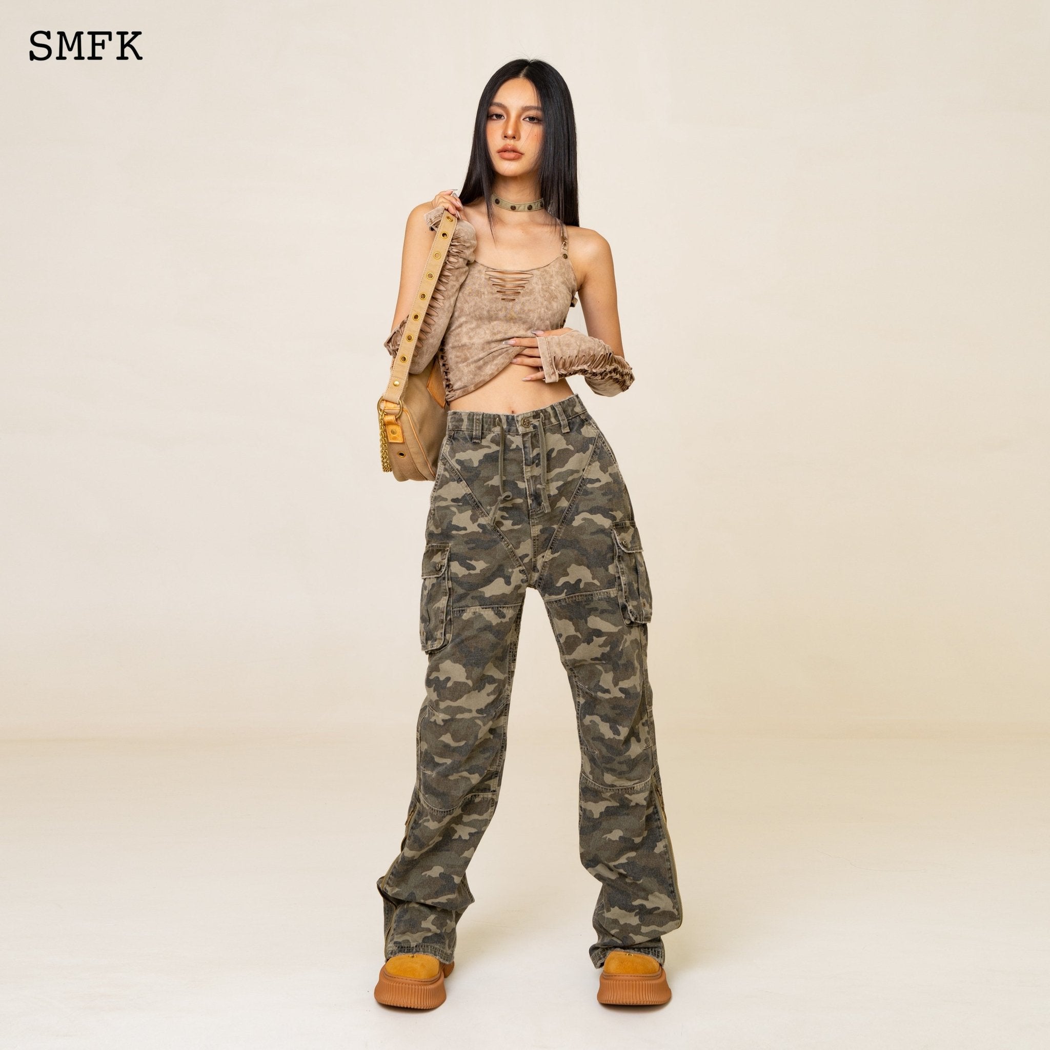 SMFK WildWorld Mermaid Camouflage Workwear Pants | MADA IN CHINA