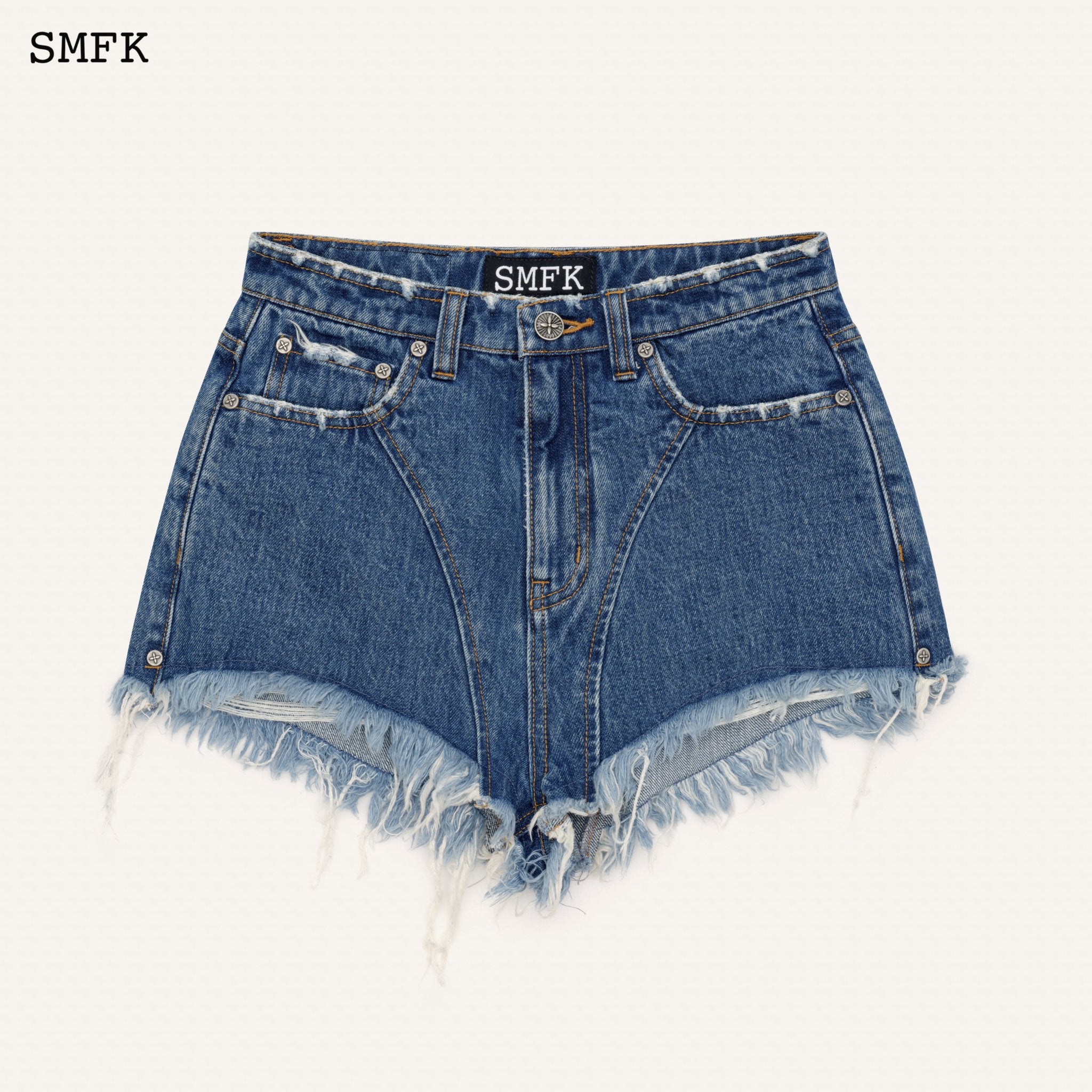 SMFK WildWorld Ocean Blue Cowboy Short Jeans | MADA IN CHINA