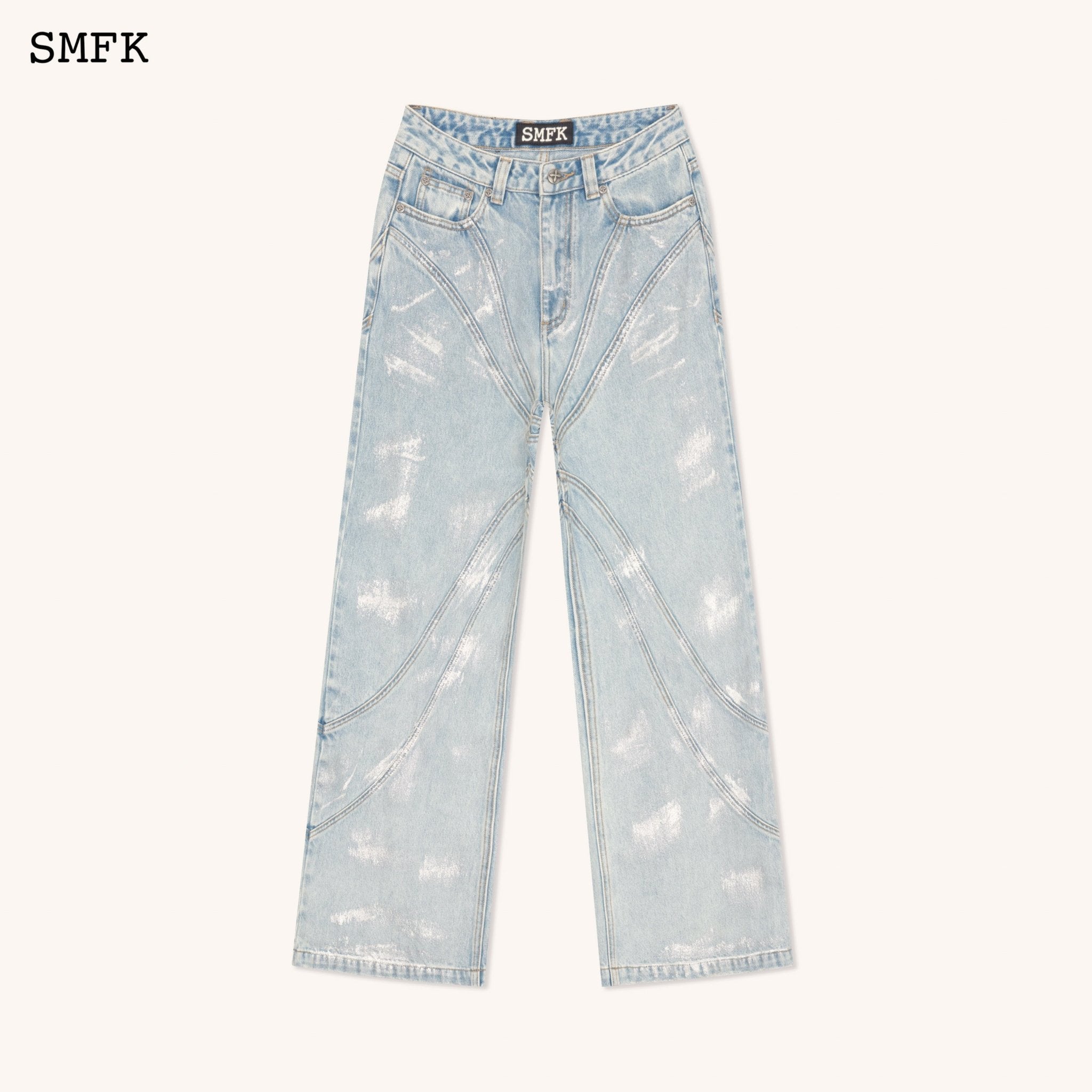 SMFK WildWorld Pheonix Loose Jeans Ocean Blue | MADA IN CHINA