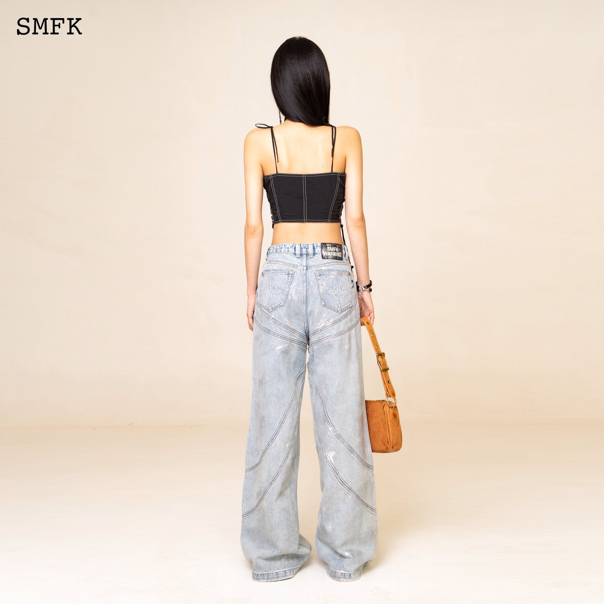 SMFK WildWorld Pheonix Loose Jeans Ocean Blue | MADA IN CHINA