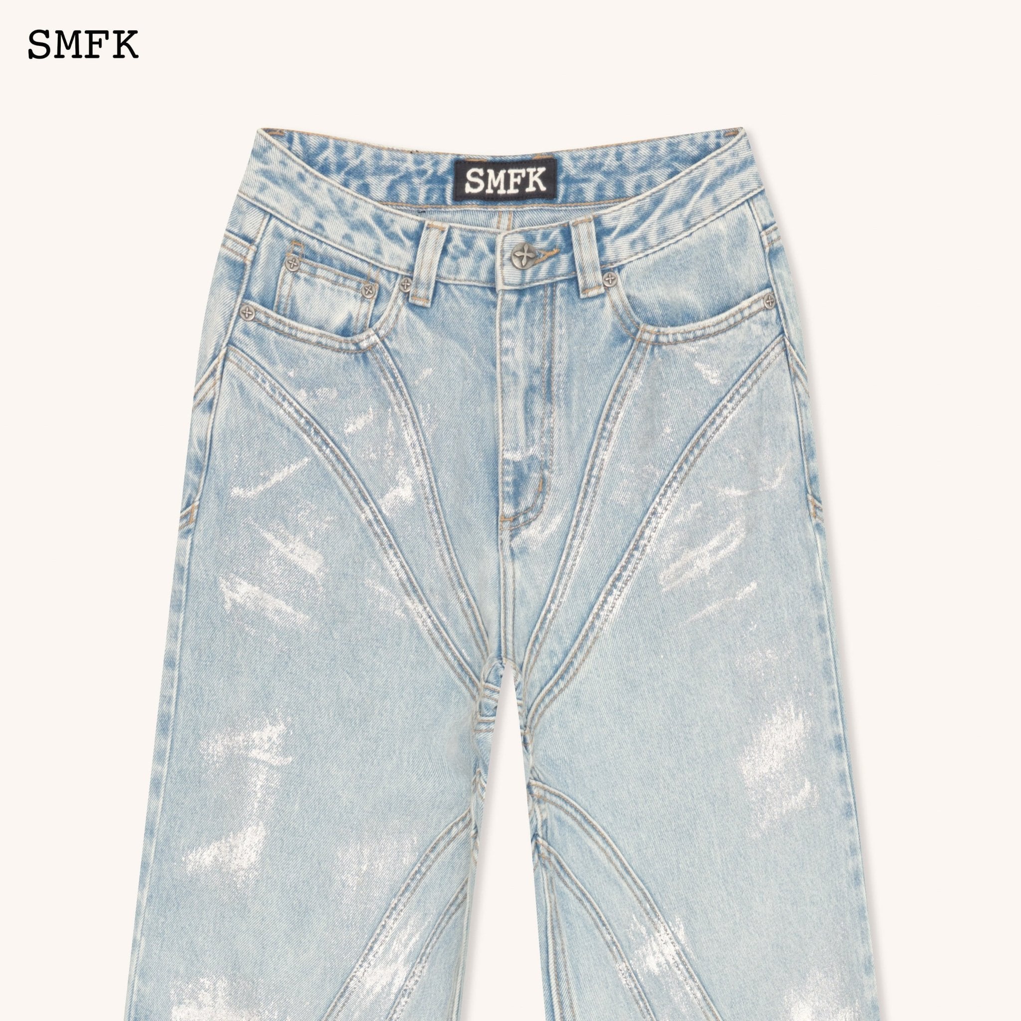 SMFK WildWorld Pheonix Loose Jeans Ocean Blue | MADA IN CHINA