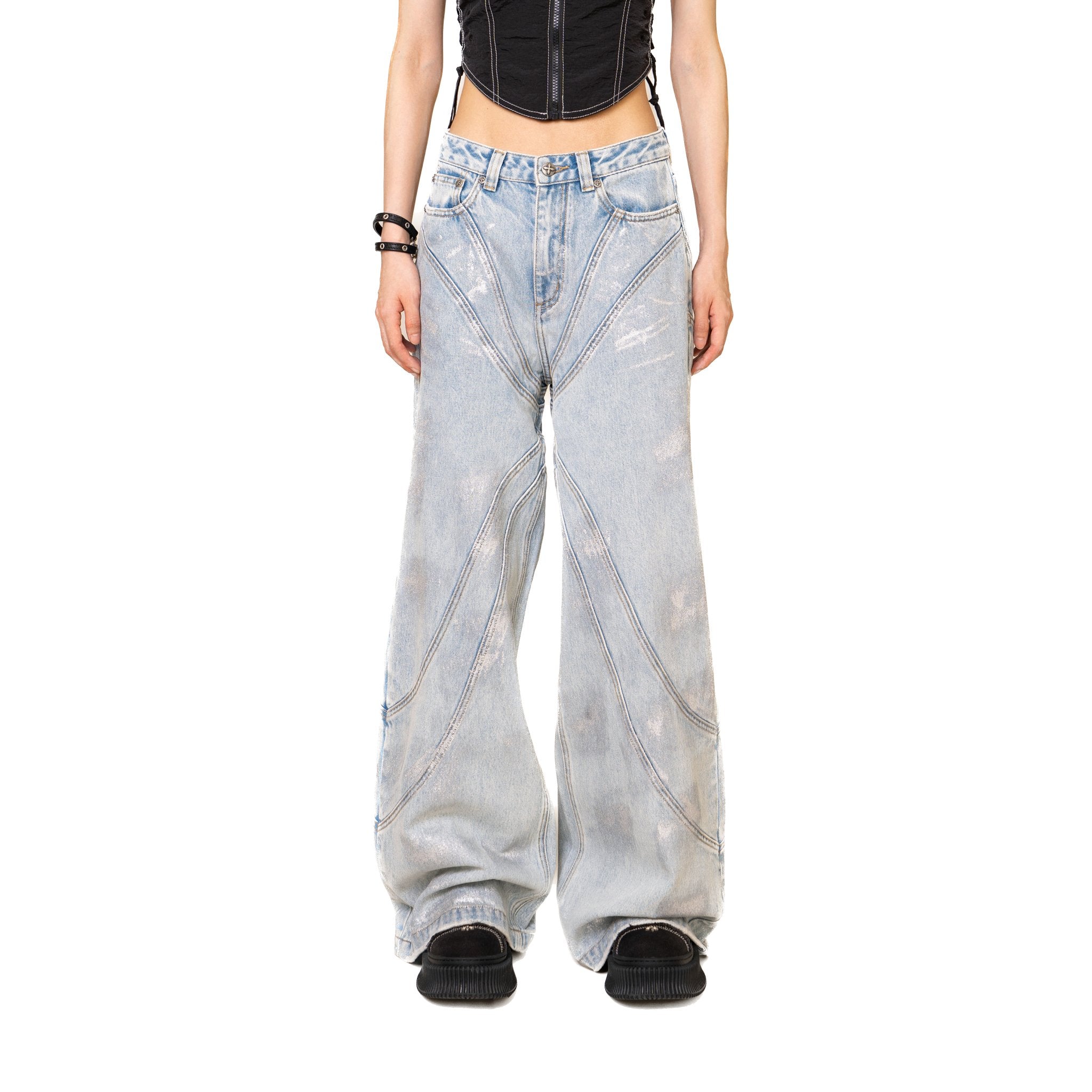 SMFK WildWorld Pheonix Loose Jeans Ocean Blue | MADA IN CHINA